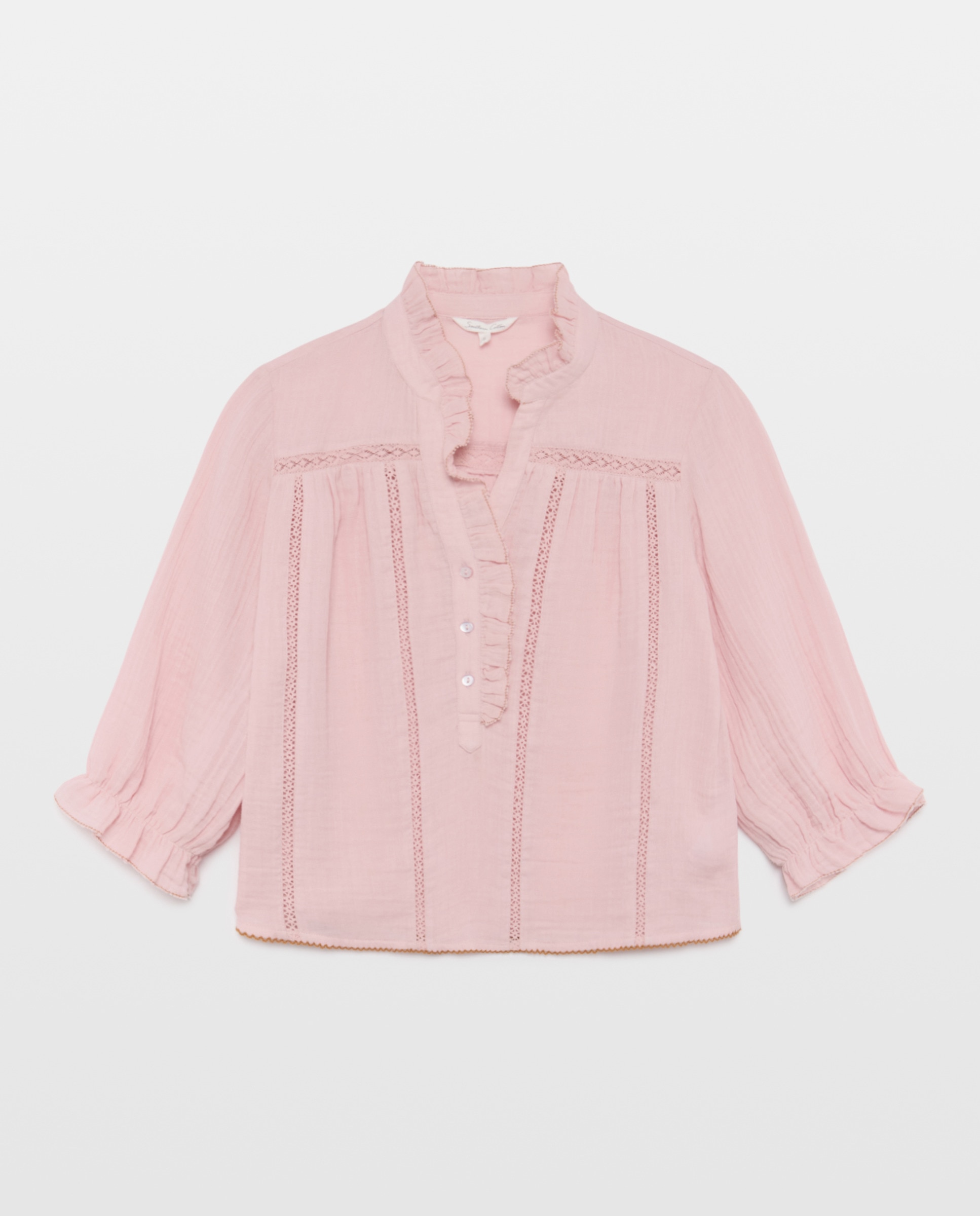 Imagem 0 de Blusa com Renda e Folho
