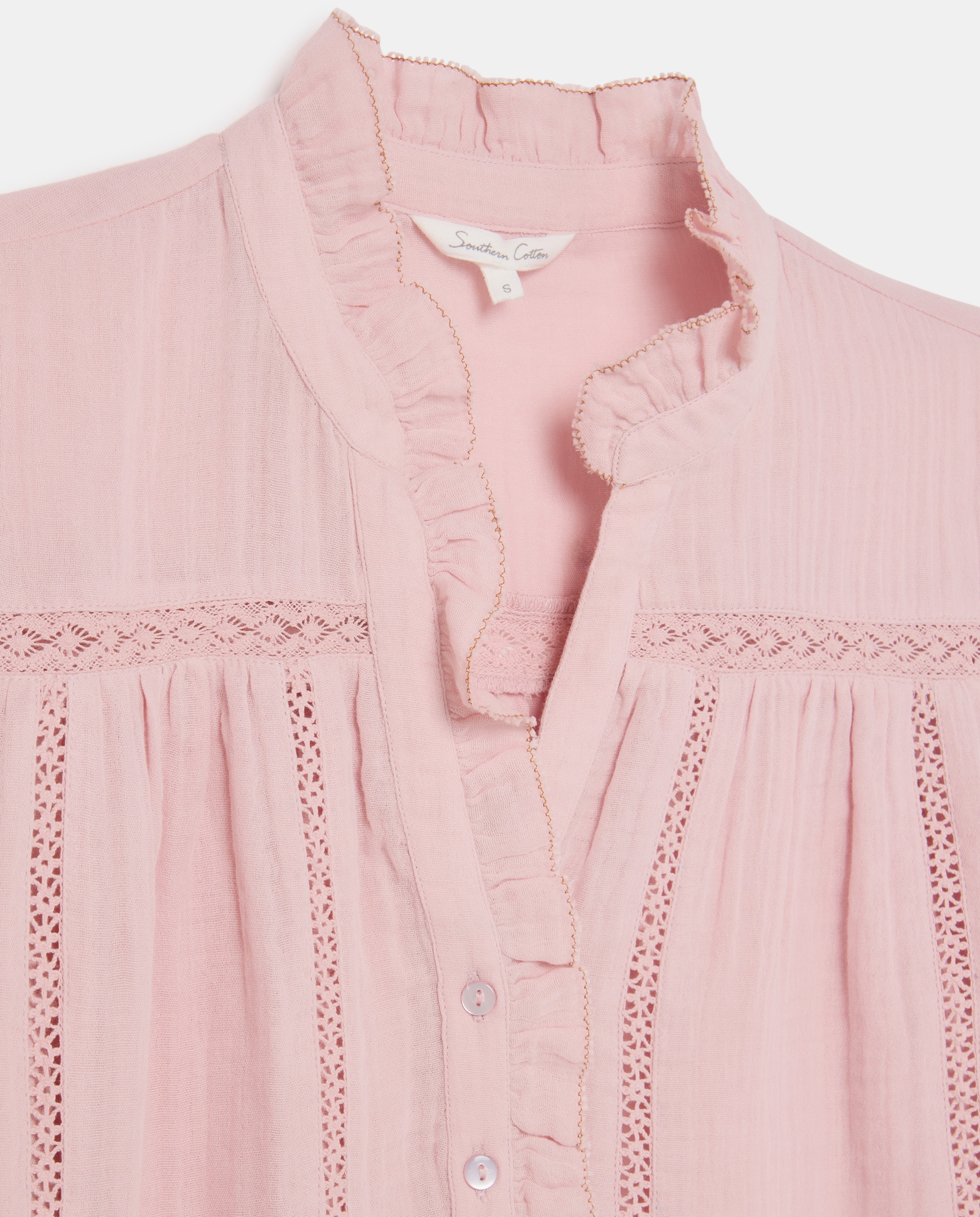 Blusa com Renda e Folho 200 Rosa-6