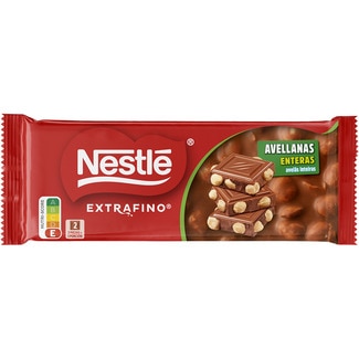 chocolate con leche y avellanas enteras tableta 100 g - Nestle Extrafino