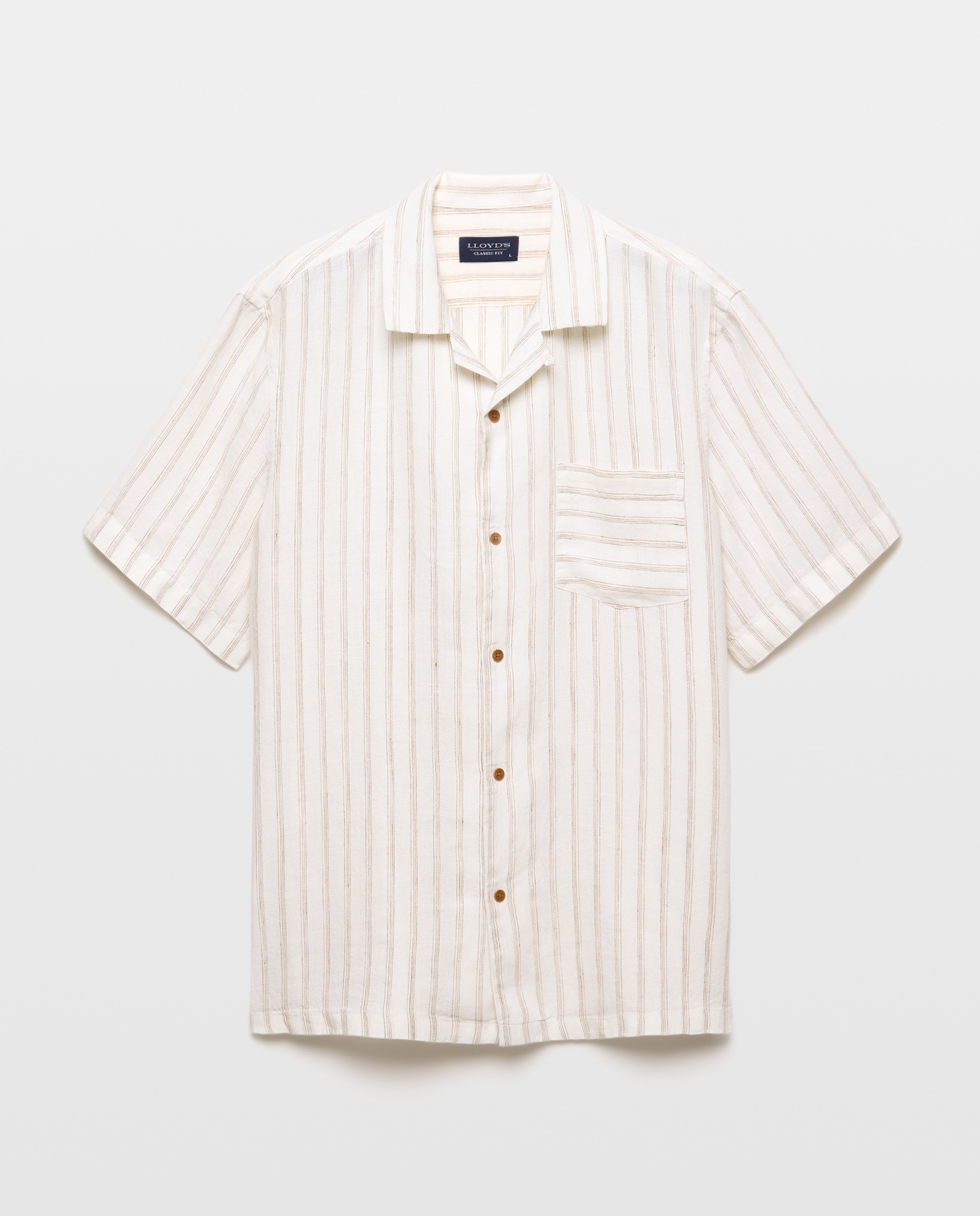 Imagem 0 de Camisa de Linho Classic Fit com Manga Curta