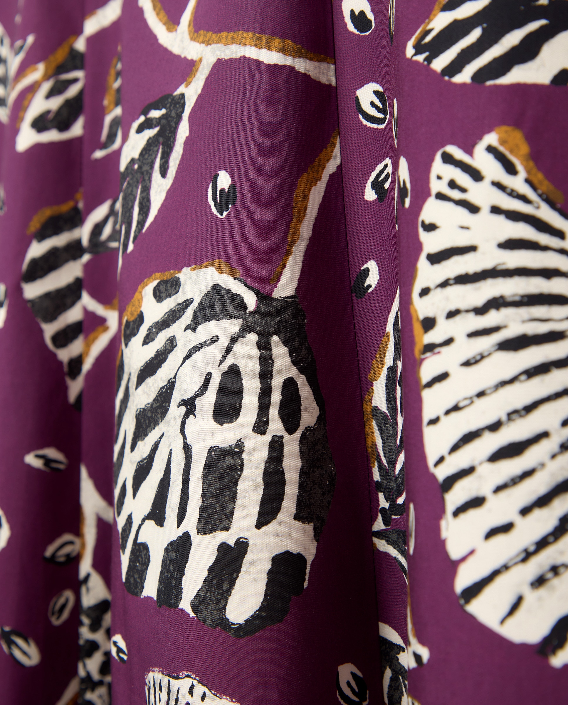 Vestido Comprido sem Mangas e com Estampado Roxo-6
