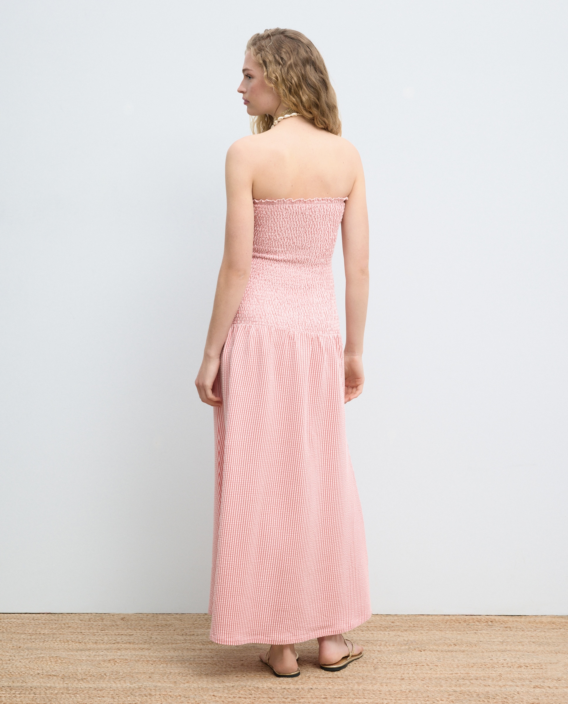 Vestido Midi de Malha com Decote Caicai Vermelho-2