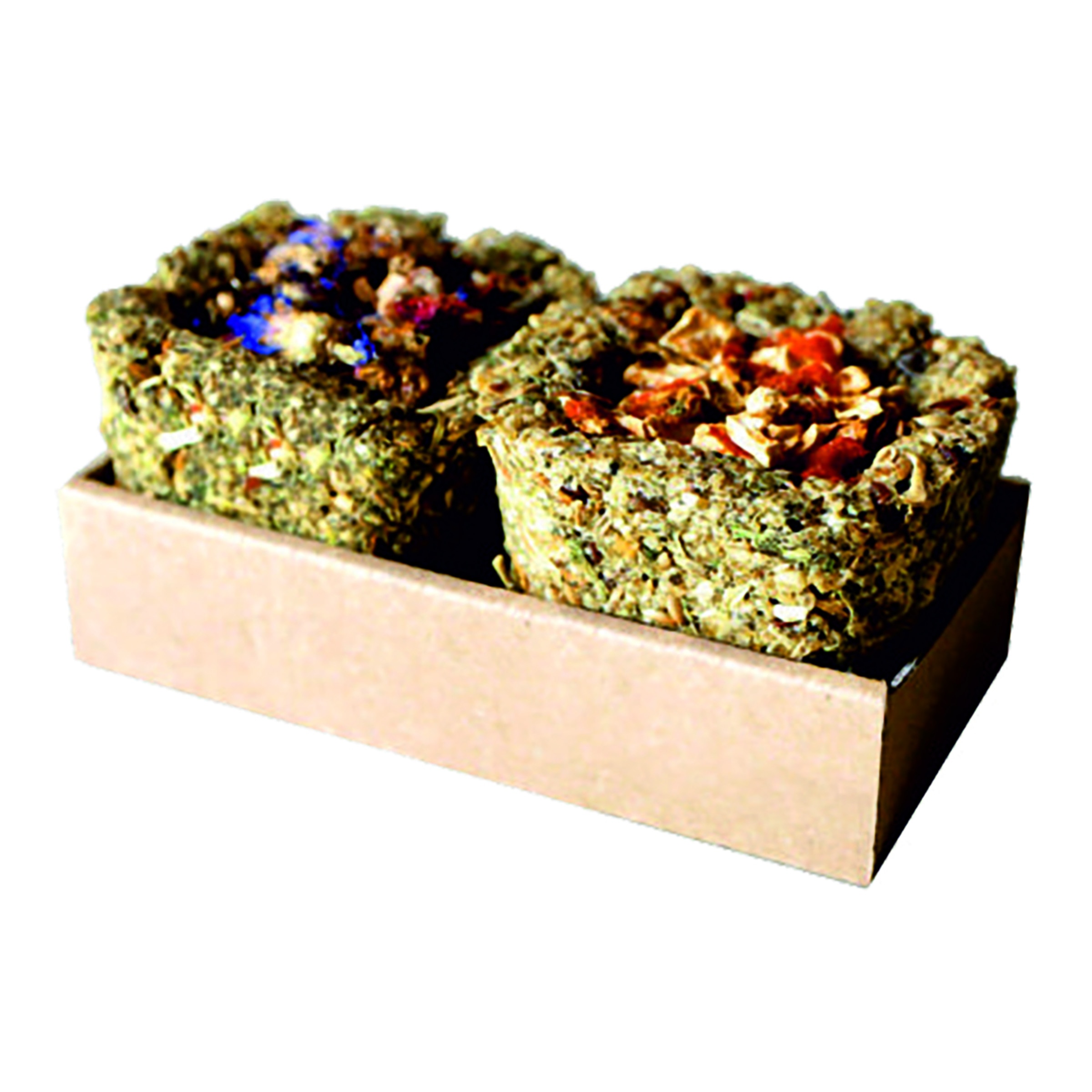 Snack para conejos y roedores I Cestini Mix verduras y flores Gimbi 2 x 75 g 2