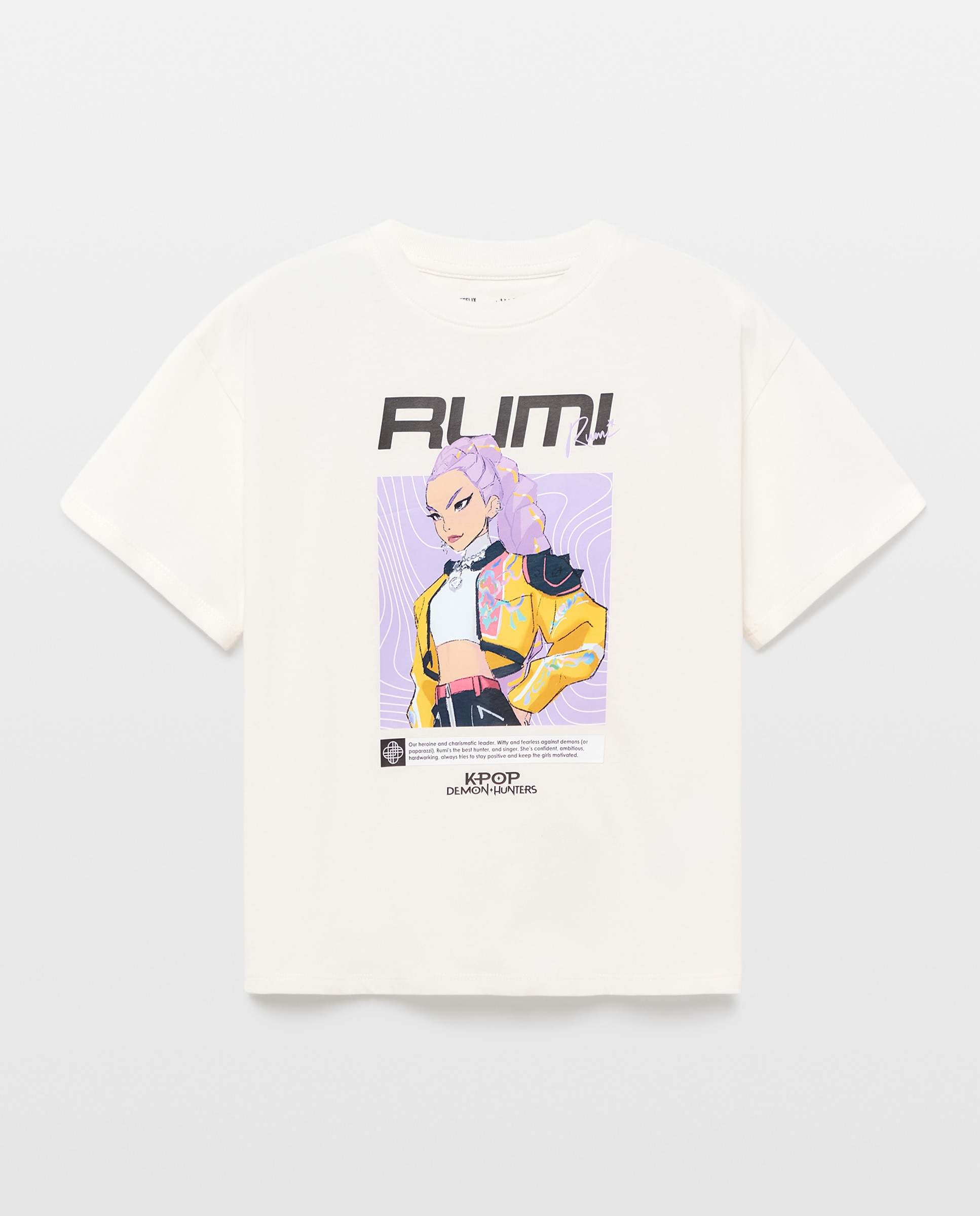 Imagem 0 de T-shirt de Manga Curta com Estampado Posicional KPOP no Peito "Rumi"