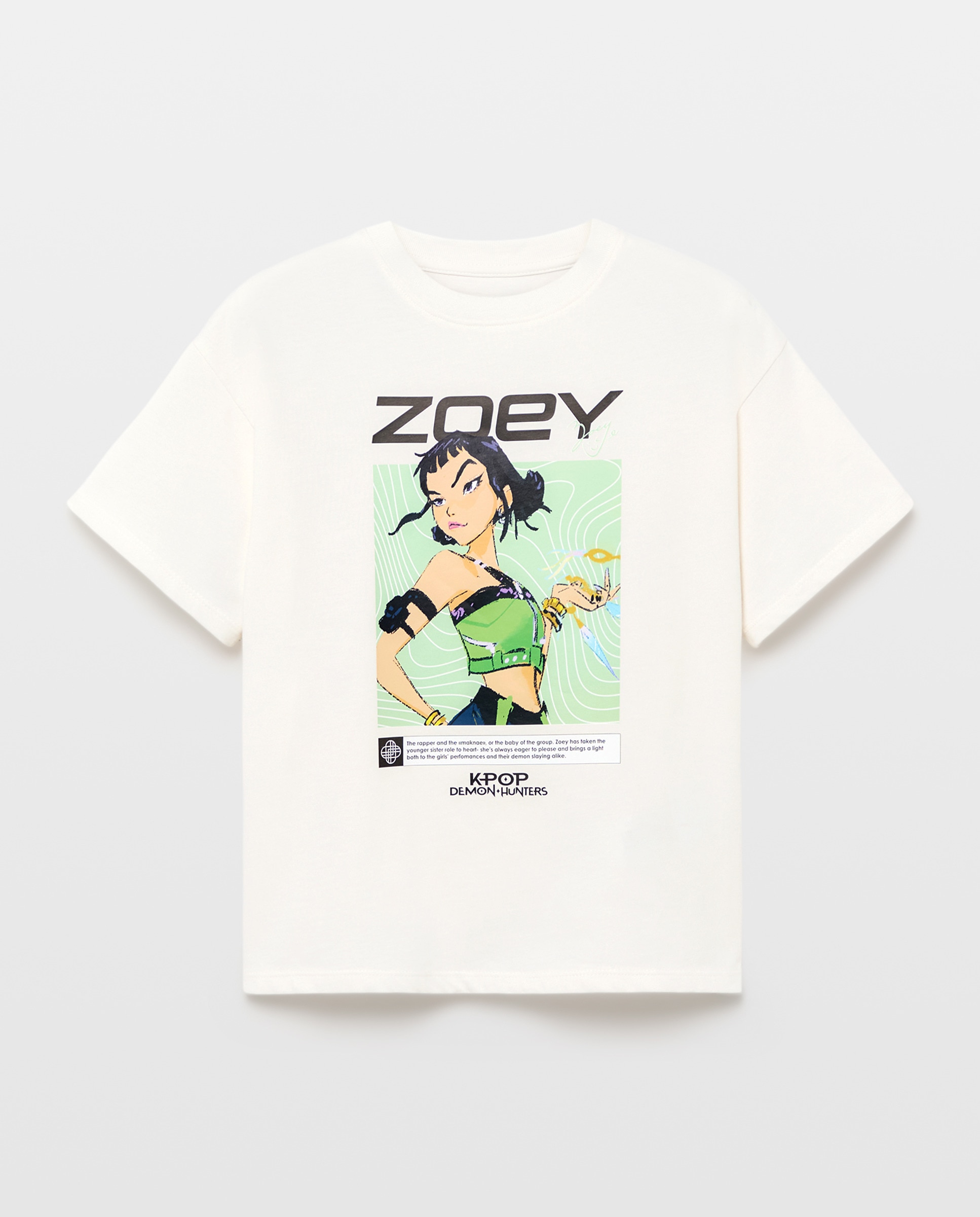 Imagem 0 de T-shirt de Manga Curta KPOP com Estampado Posicional no Peito "Zoey"
