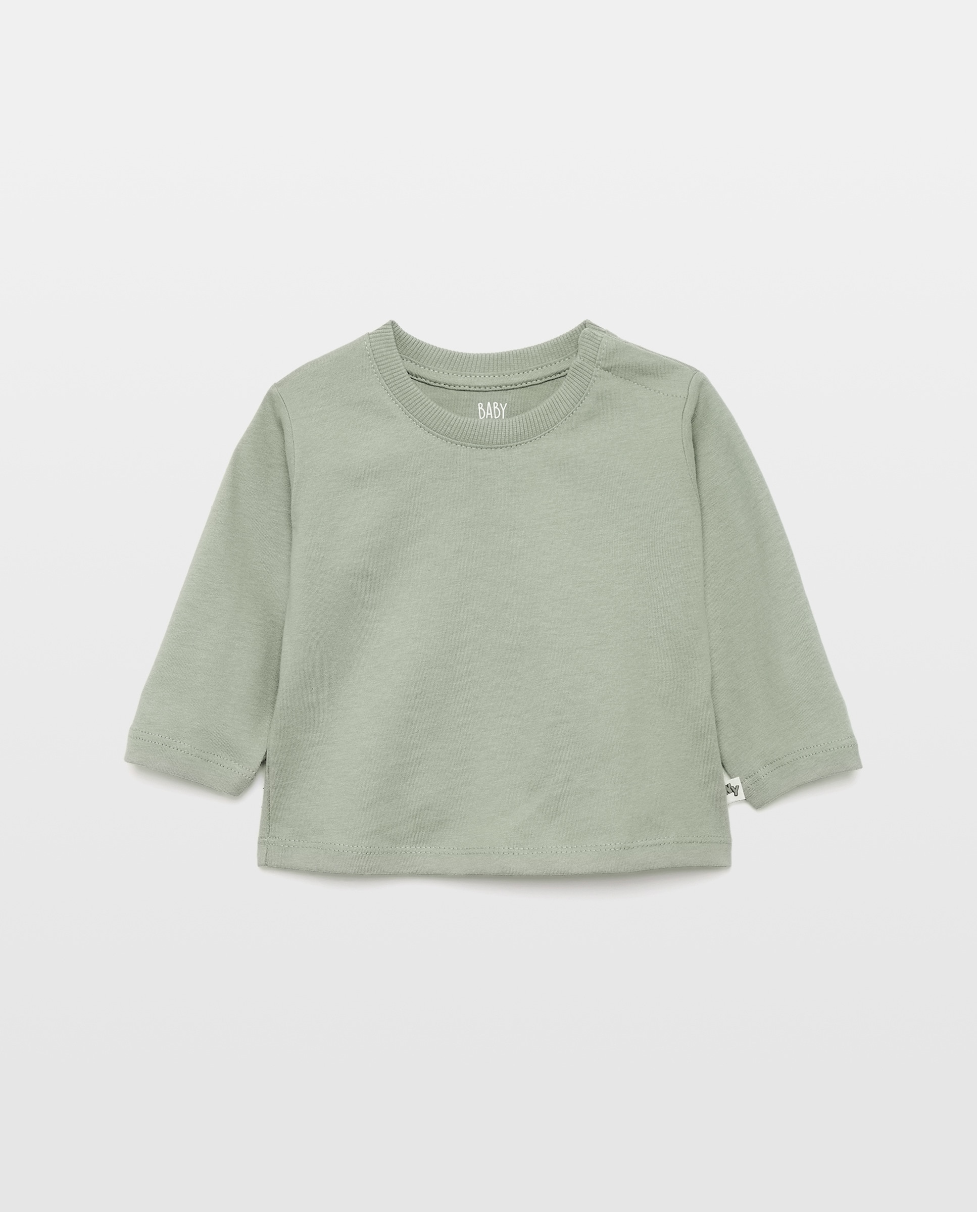 Camiseta de bebé básica lisa manga corta - Baby El Corte Inglés - Verde Verde-1