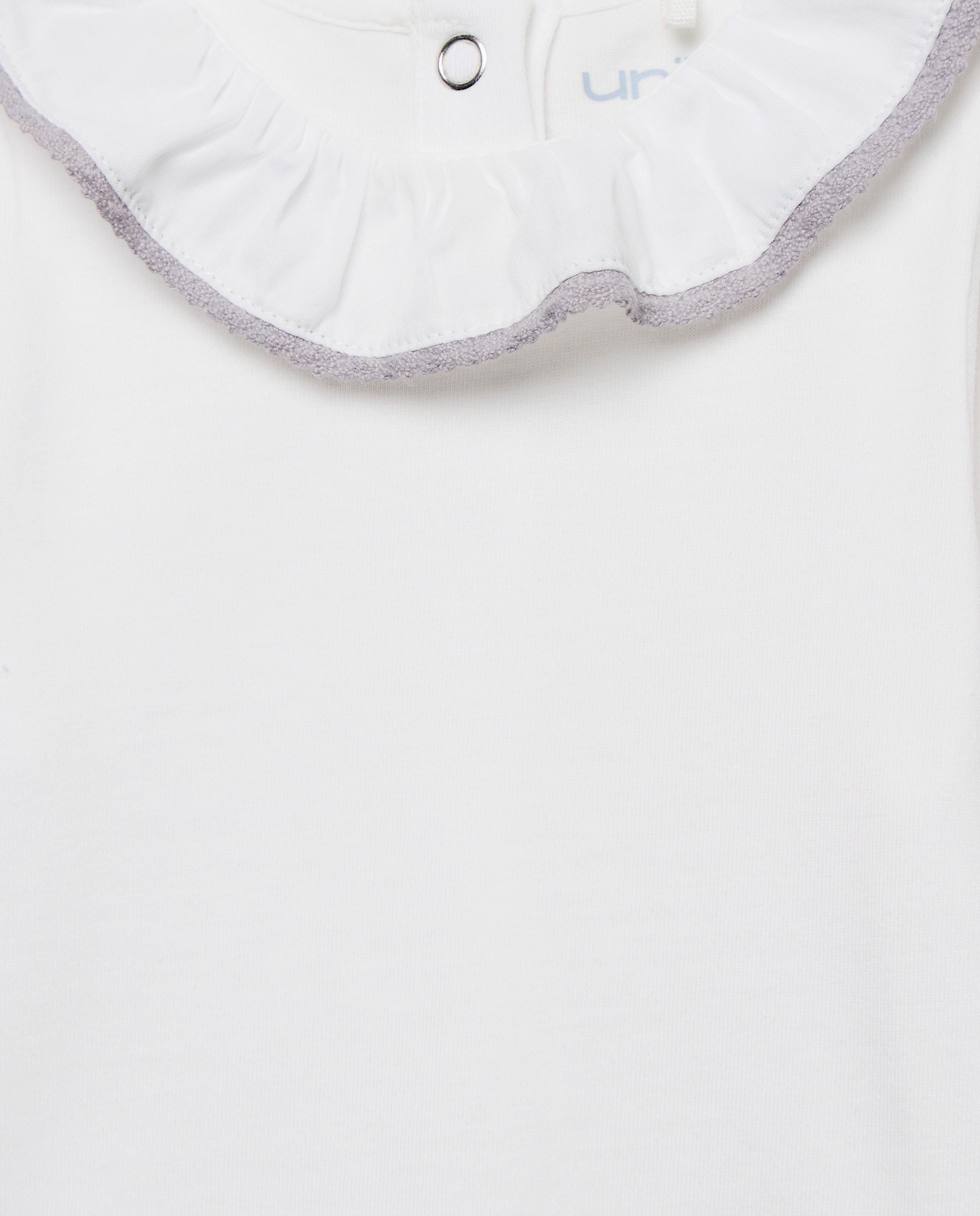 Body recién nacido cuello crochet Blanco roto-3