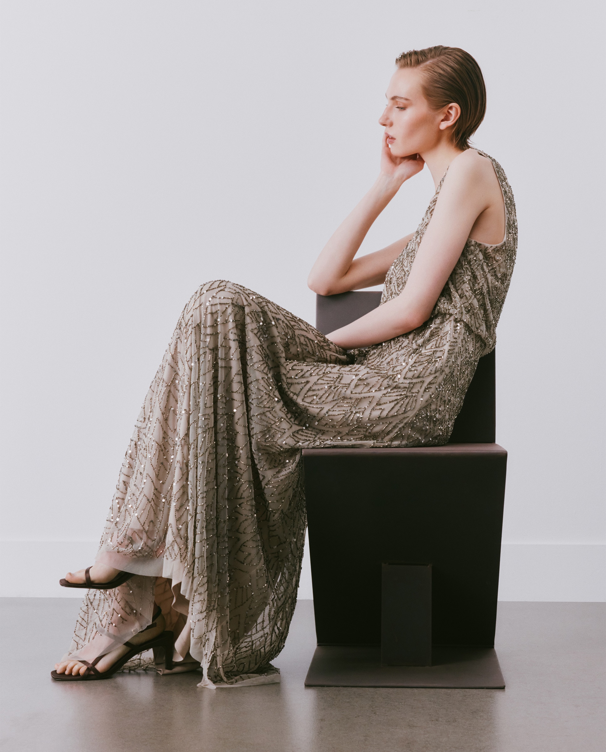 Imagem 0 de Vestido Comprido Liso sem Mangas