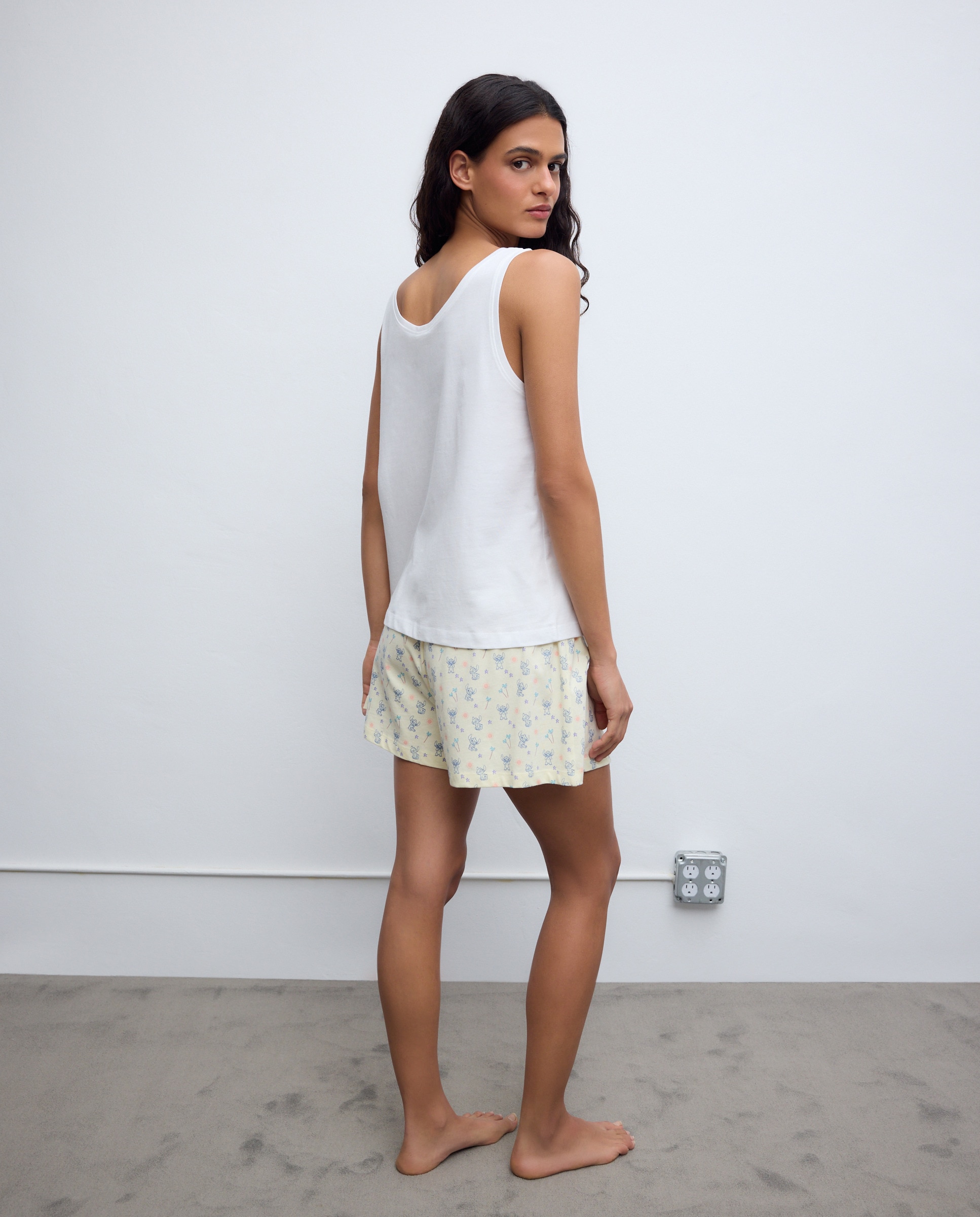 Pijama Stitch Hawai Branco-marfim-2