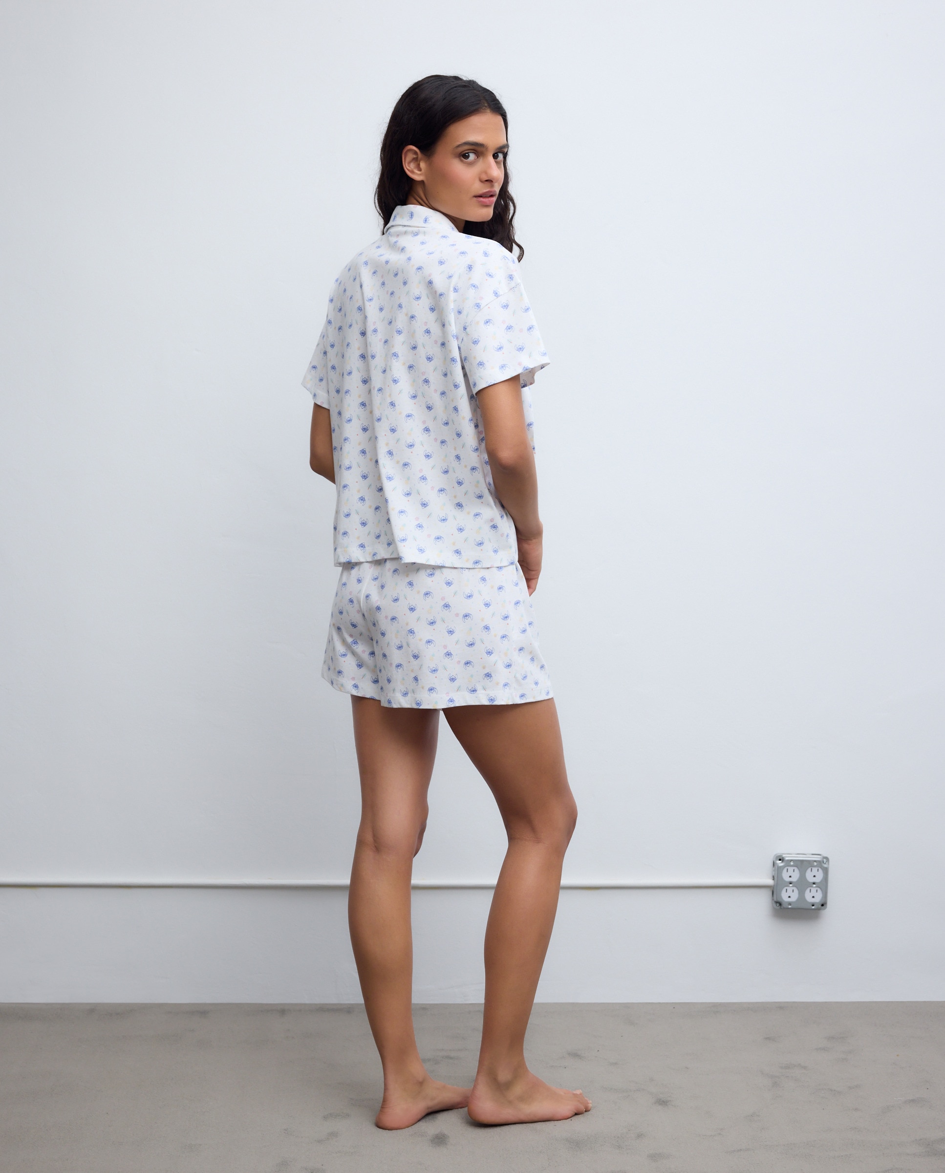 Pijama Stitch com Ananases 284 Lilás-2