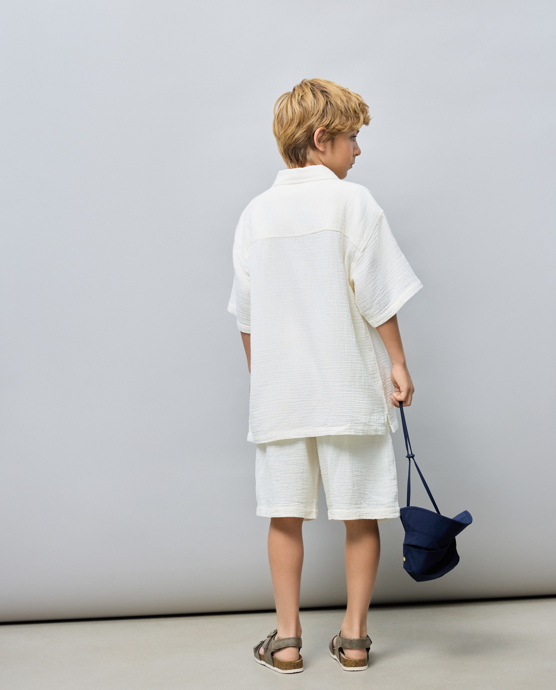 Bermuda liso doble gasa de niño - Kids El Corte Inglés - 120 Crudo 120 Crudo-3