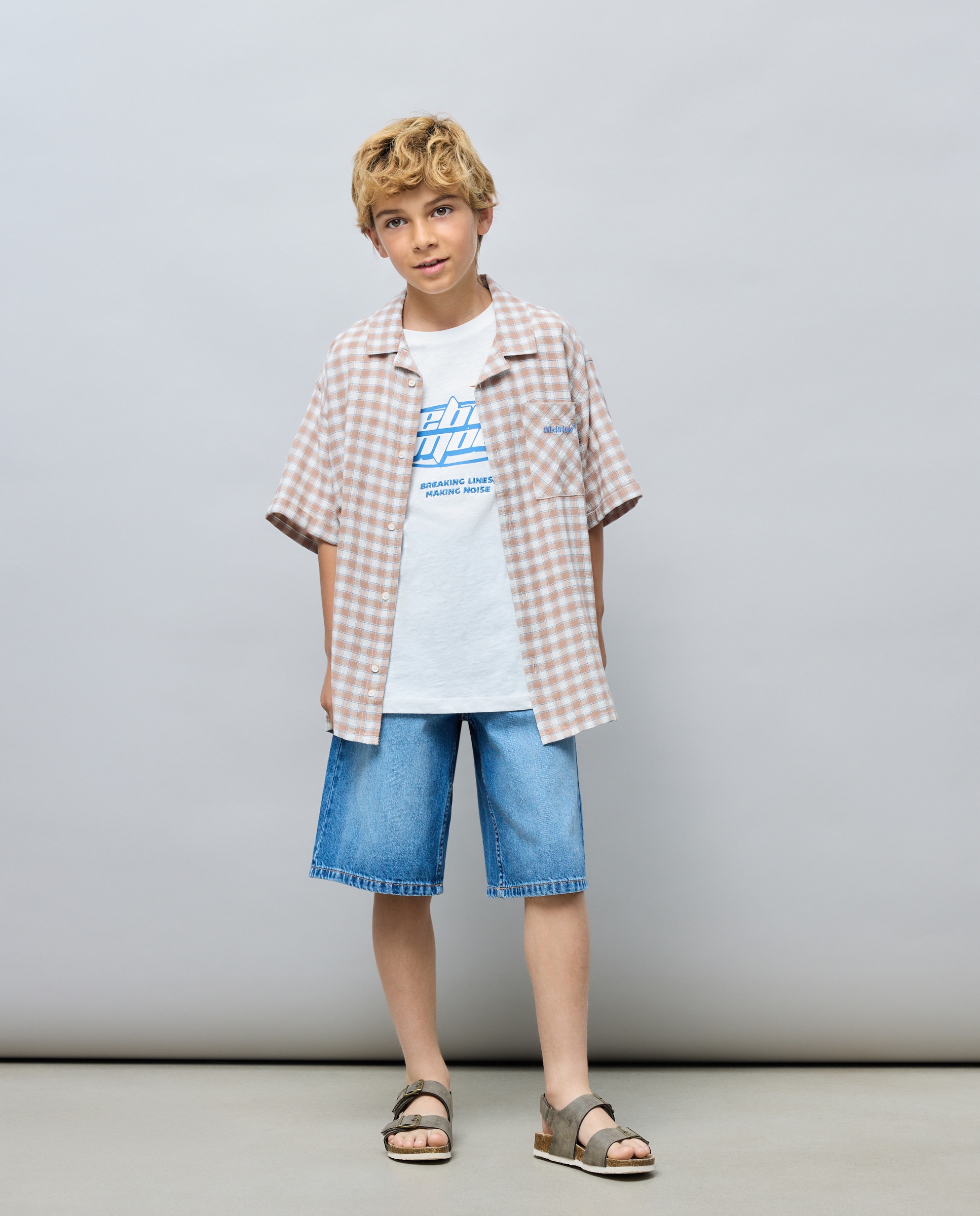 Camisa de niño manga larga tejido cuadros - Kids El Corte Inglés - Marrón Marrón-2