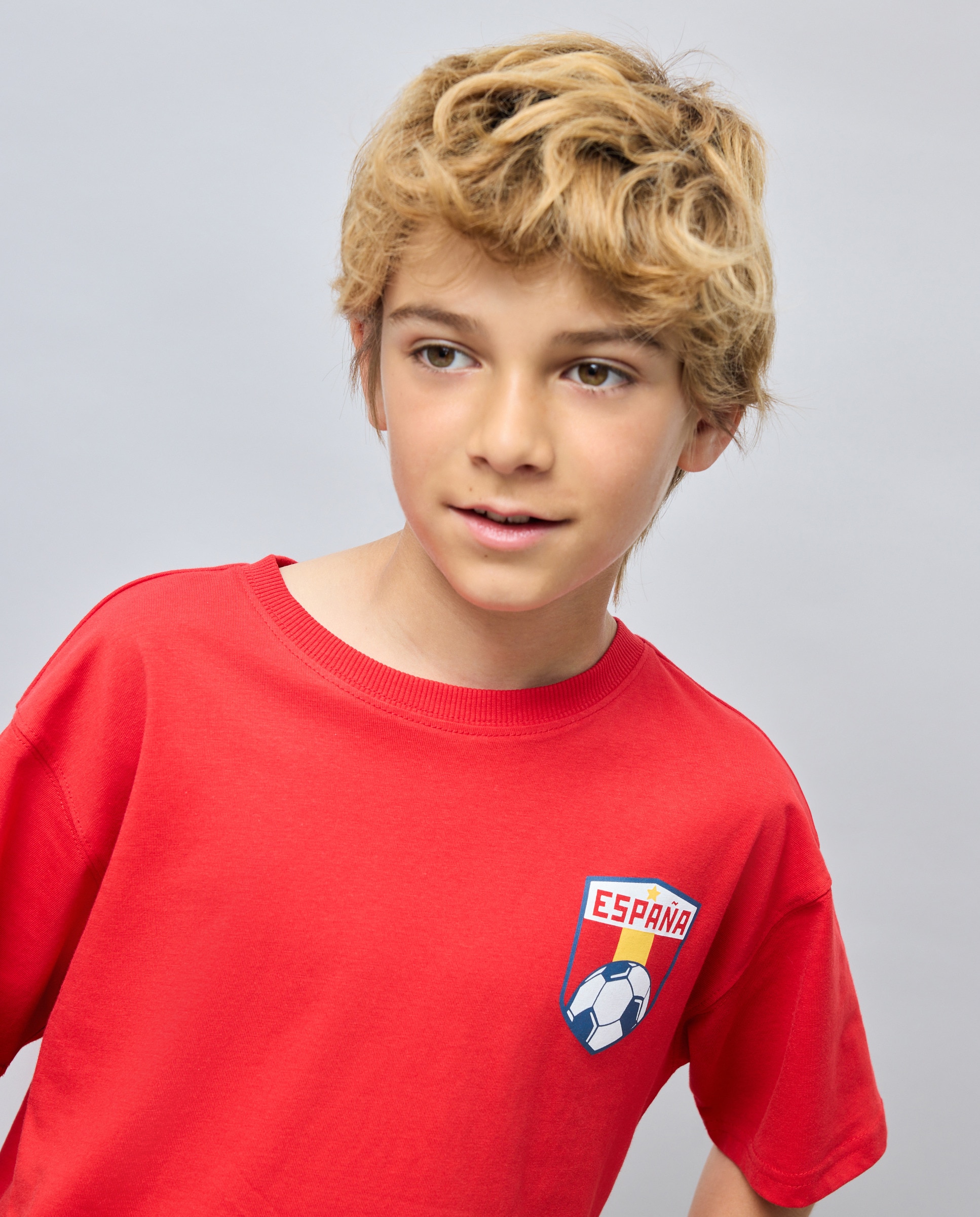 Camiseta manga corta y cuello caja mundial para niños - Kids El Corte Inglés - 600 Rojo 600 Rojo-2