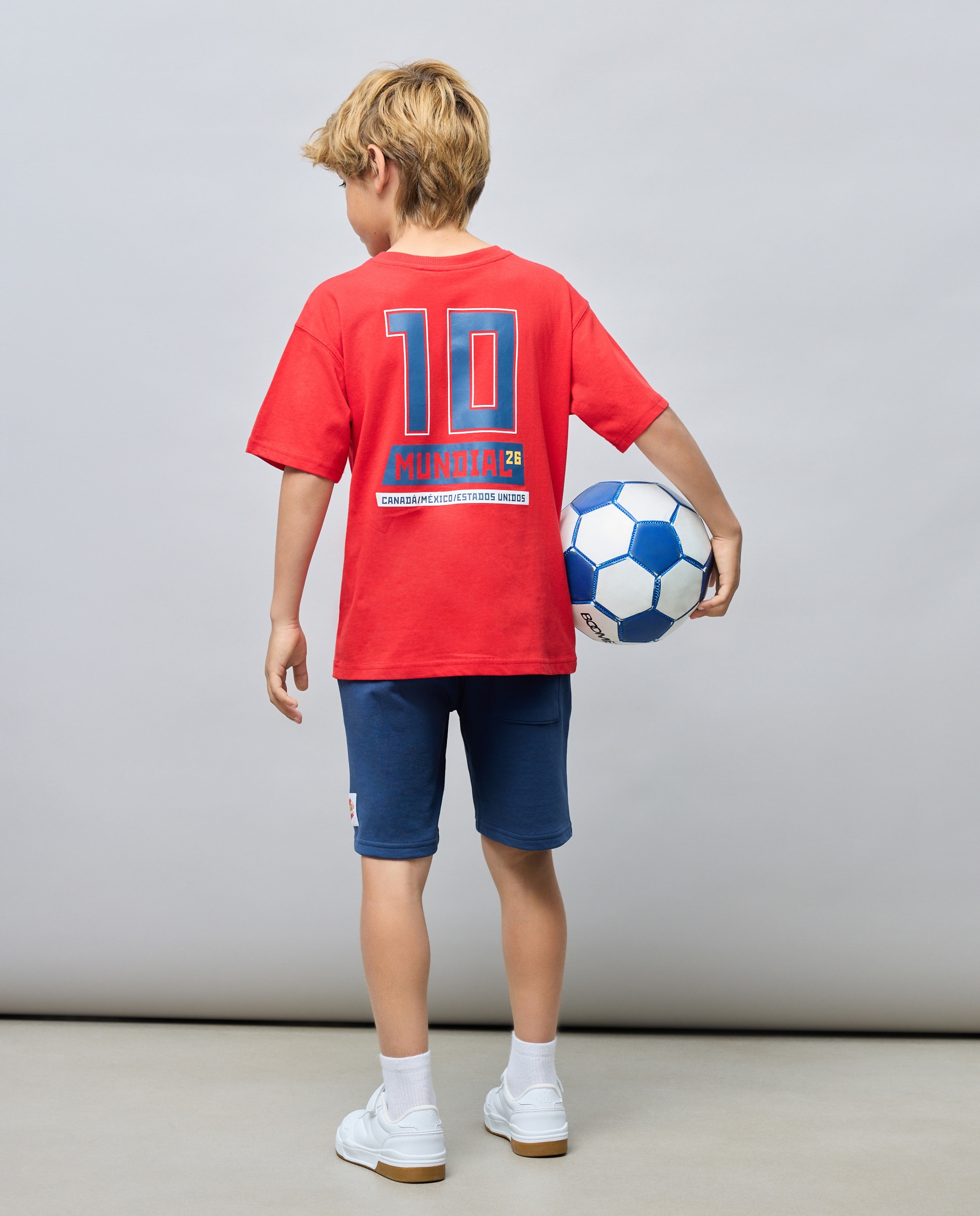 Camiseta manga corta y cuello caja mundial para niños - Kids El Corte Inglés - 600 Rojo 600 Rojo-3