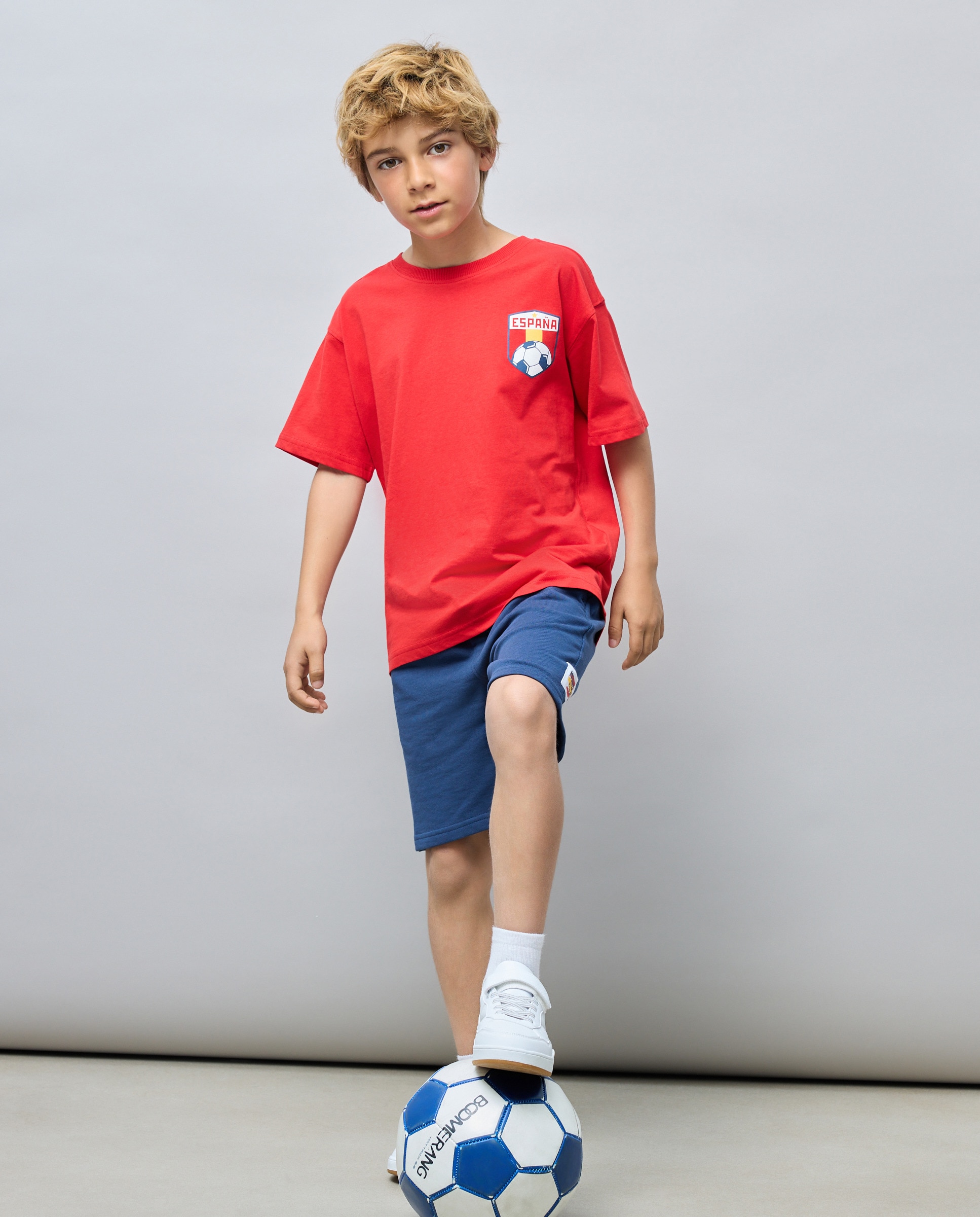 Camiseta manga corta y cuello caja mundial para niños - Kids El Corte Inglés - 600 Rojo 600 Rojo-1