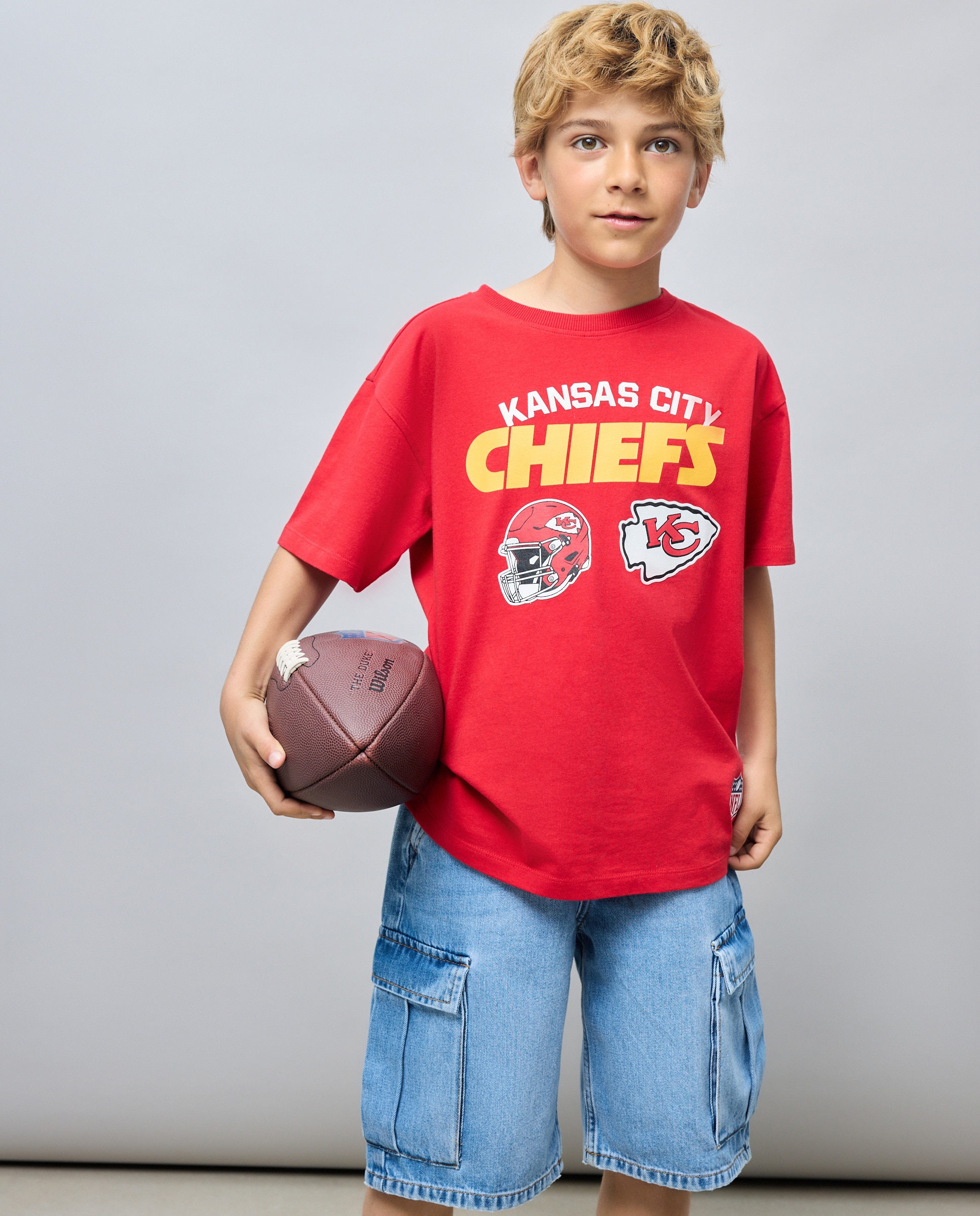 Imagen 0 de Camiseta manga corta licencia NFL CHIEFS de niño Rojo