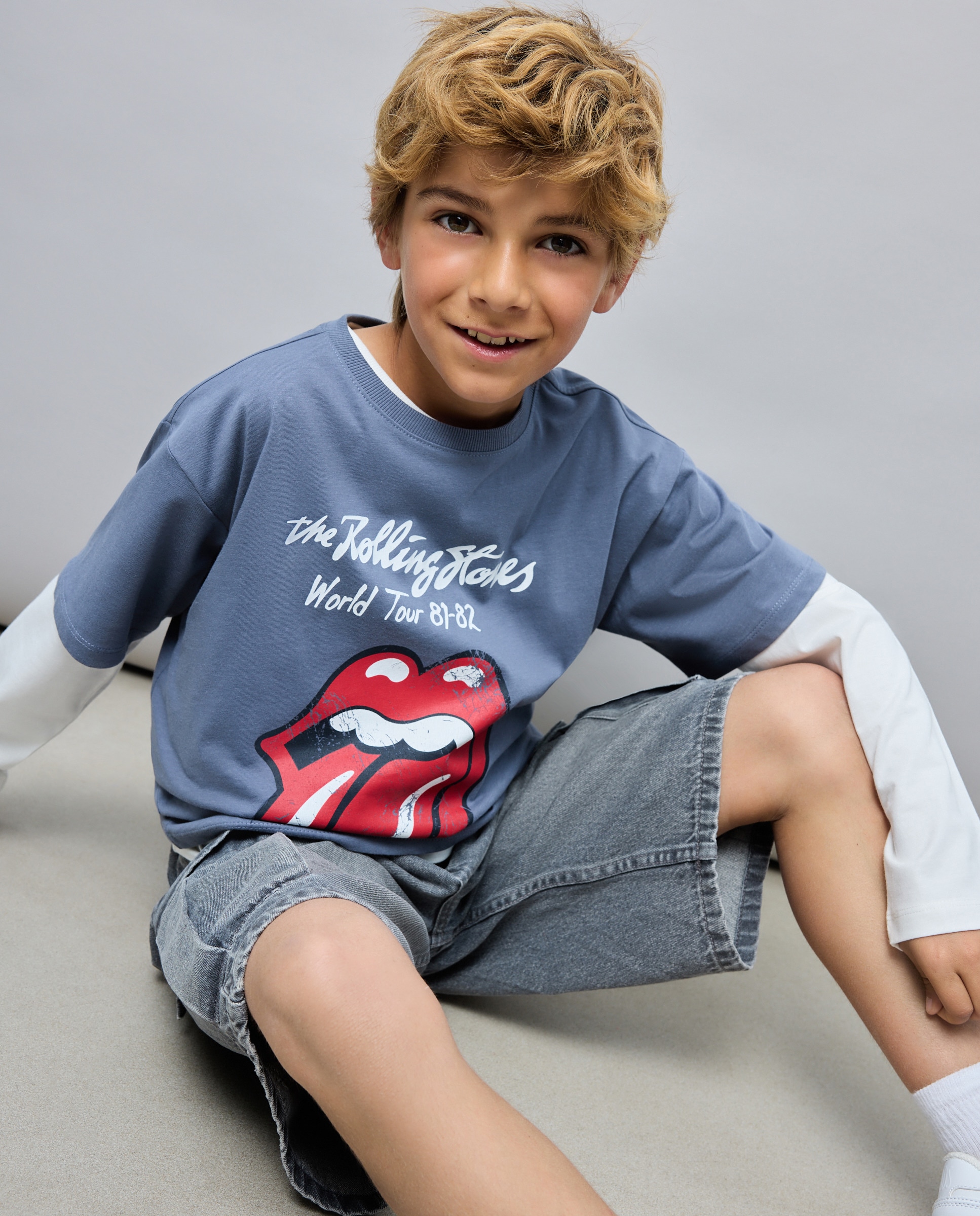 Imagem 0 de T-shirt de Manga Curta com Estampado Rolling Stones
