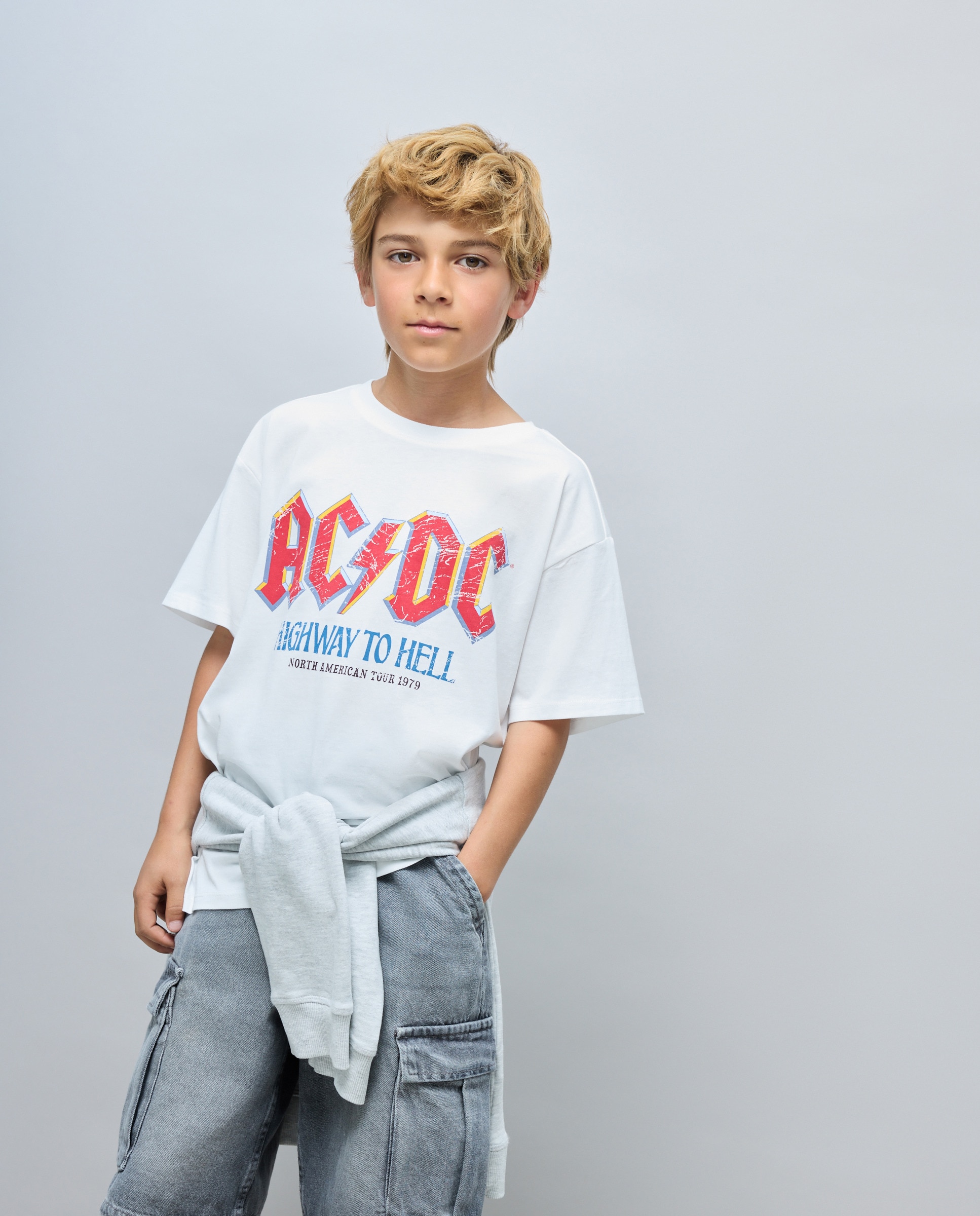 Imagem 0 de T-shirt de Manga Curta com Estampado ACDC