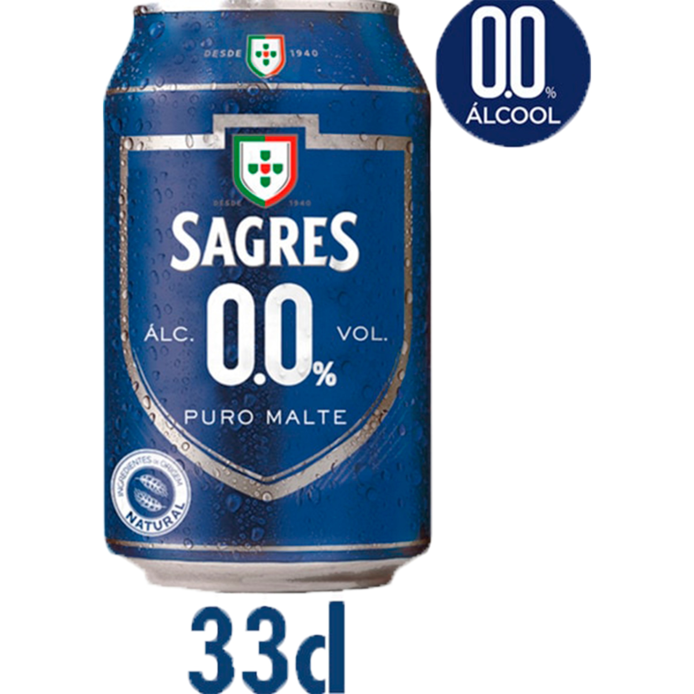Cerveja sem Álcool 0.0% lata 33 cl