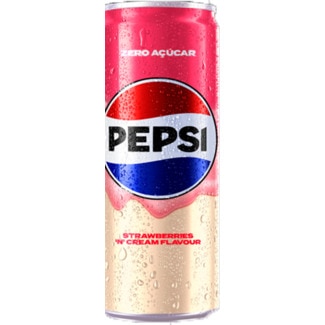 Refrigerante Zero Strawberries 'N' Cream lata 33 cl - Pepsi