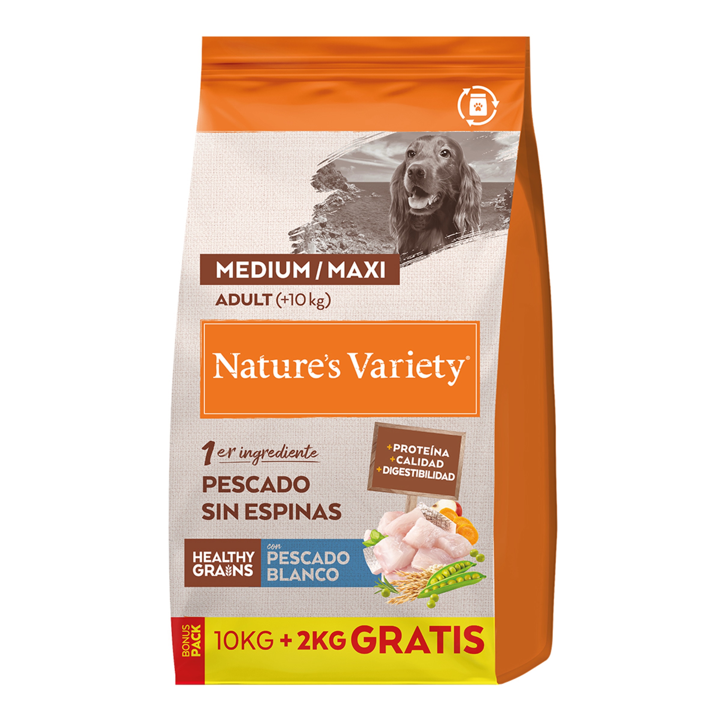 Imagen 0 de Pienso para perros adultos medianos y grandes Nature's Variety Healthy Grain pescado blanco
