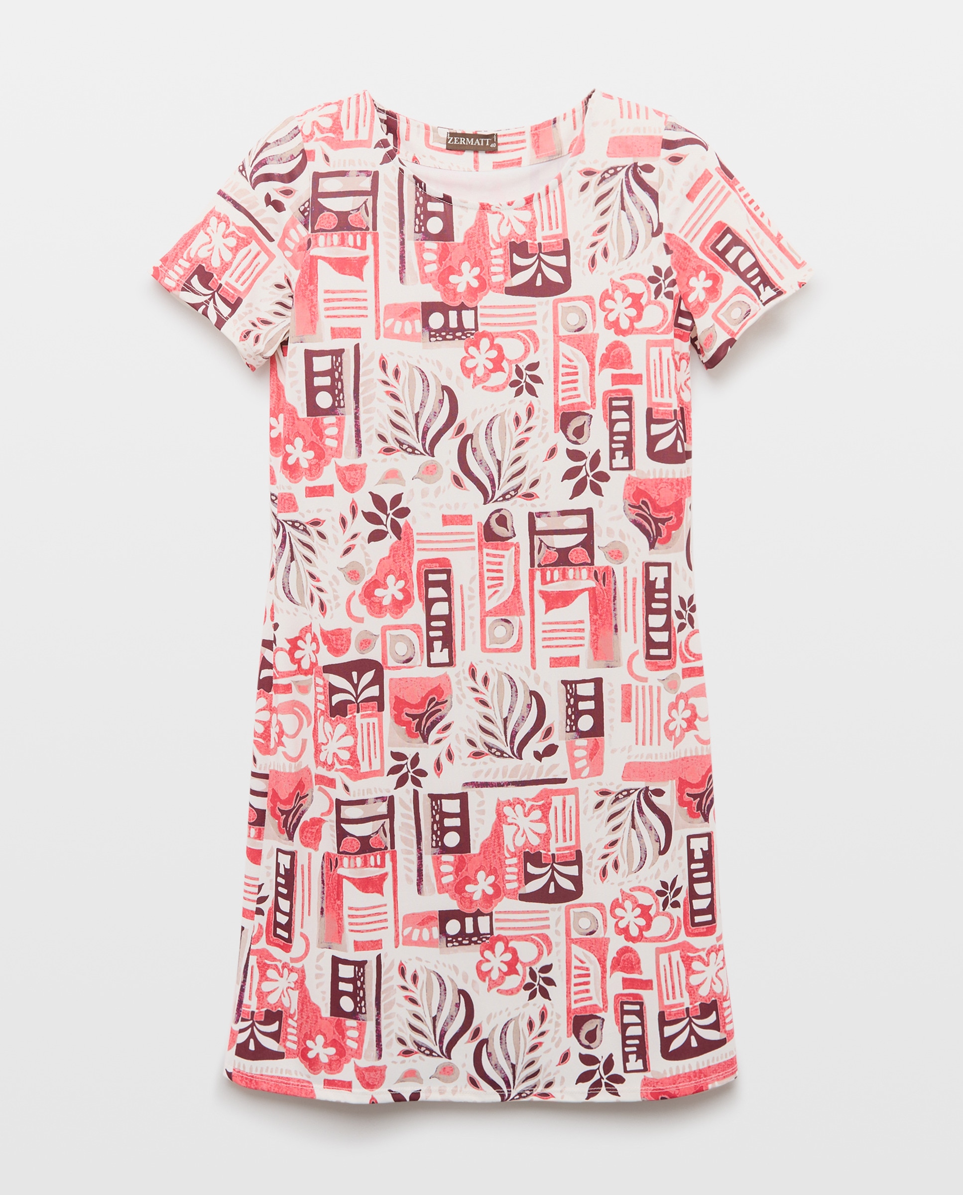 Imagem 0 de Vestido Estampado com Manga Curta