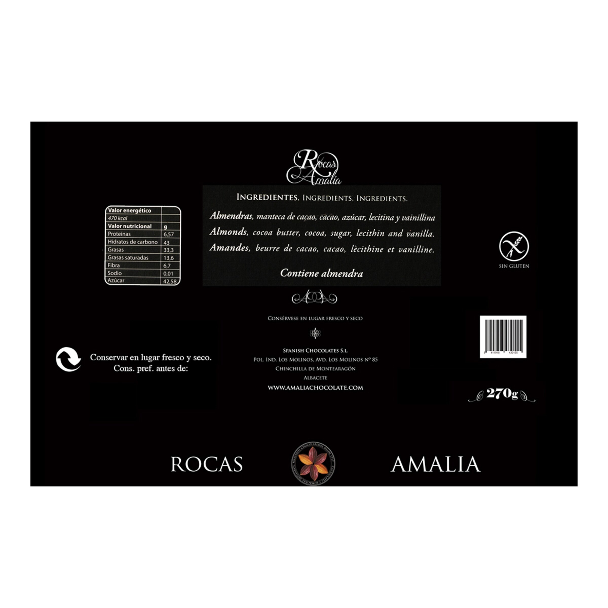 Rocas artesanas de chocolate puro Amalia 15 piezas 3