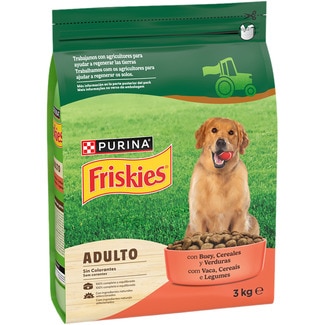 pienso para perros adultos con buey, cereales y verduras bolsa 3 kg - Friskies