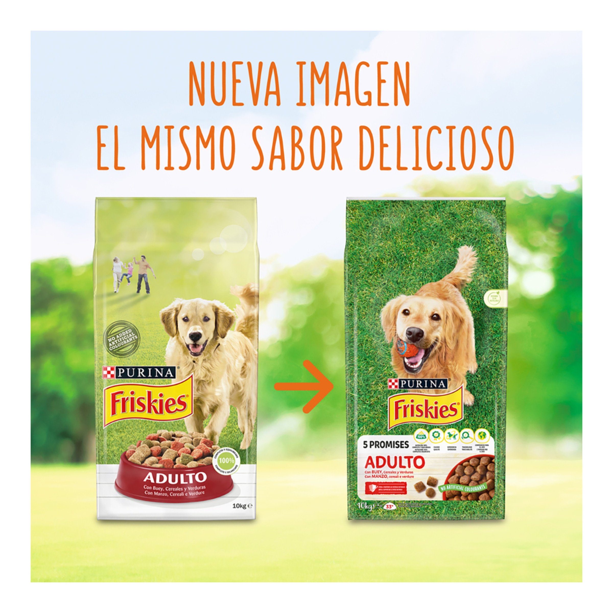 Pienso para perros adultos Friskies buey, cereales y verduras 2