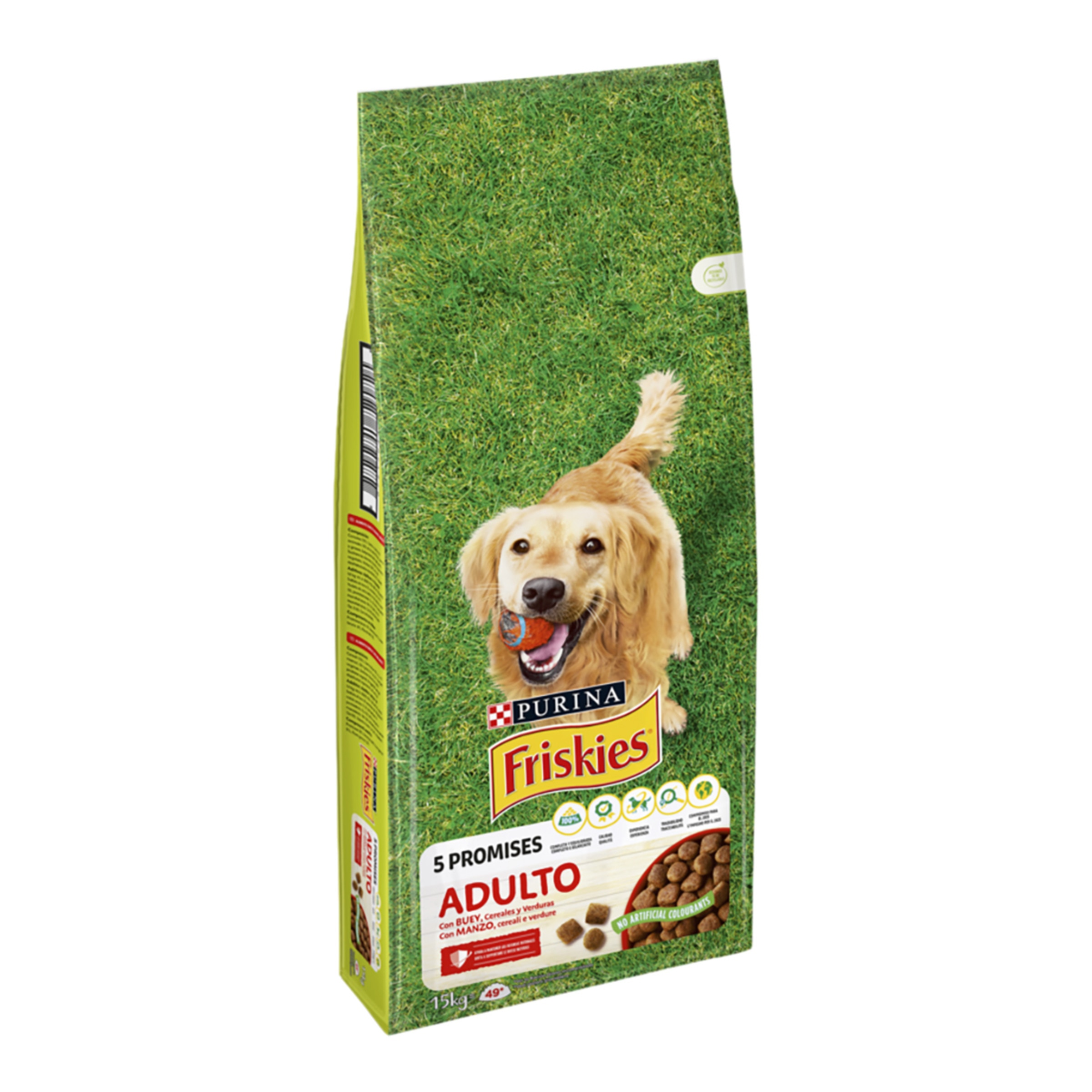 Imagen 0 de Pienso para perros adultos Friskies buey, cereales y verduras