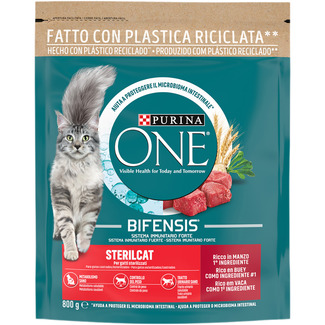 Sterilcat pienso para gatos adultos esterilizados con buey y trigo envase 800 g - Purina One