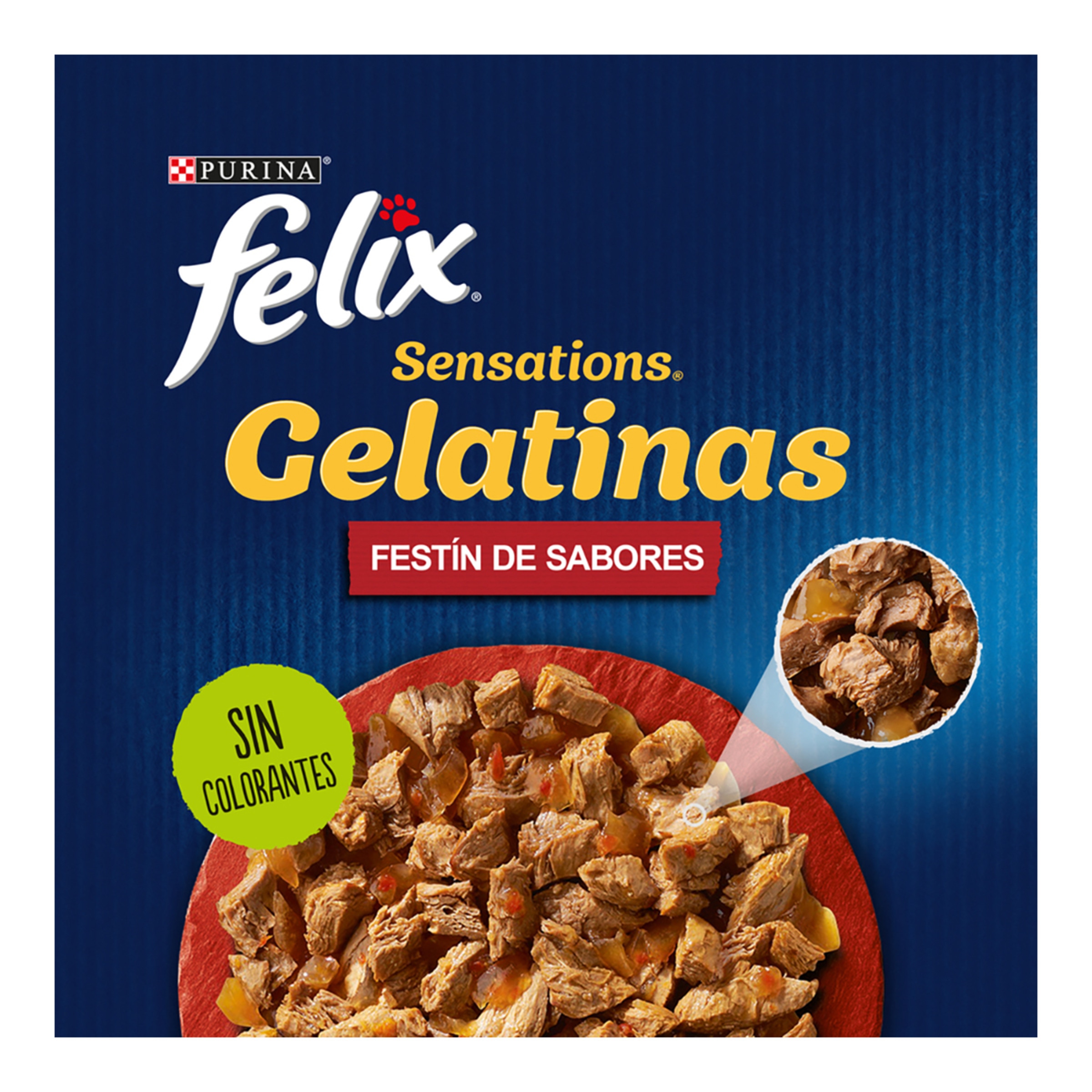 Comida húmeda para gatos Felix Sensations carnes en gelatina 6