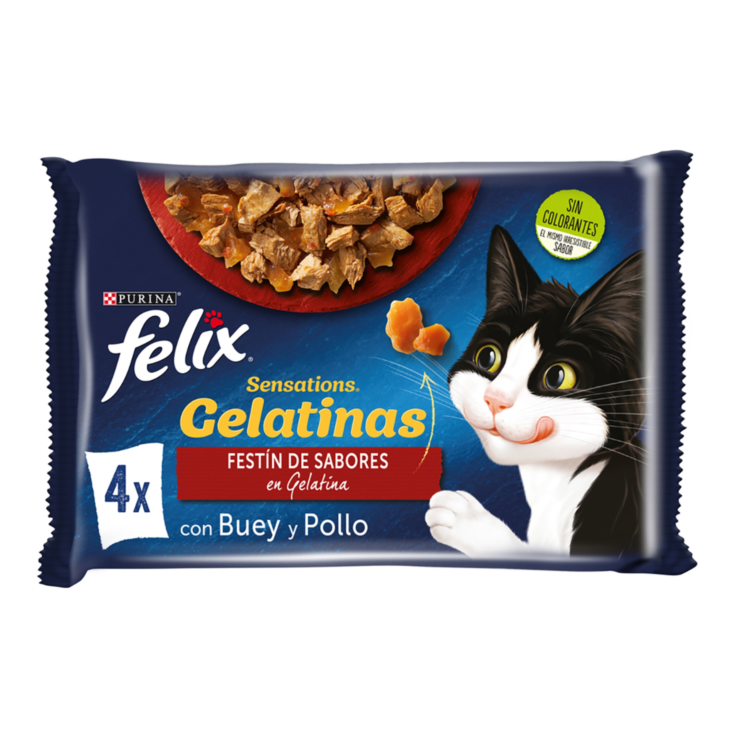 Imagen 0 de Comida húmeda para gatos Felix Sensations carnes en gelatina