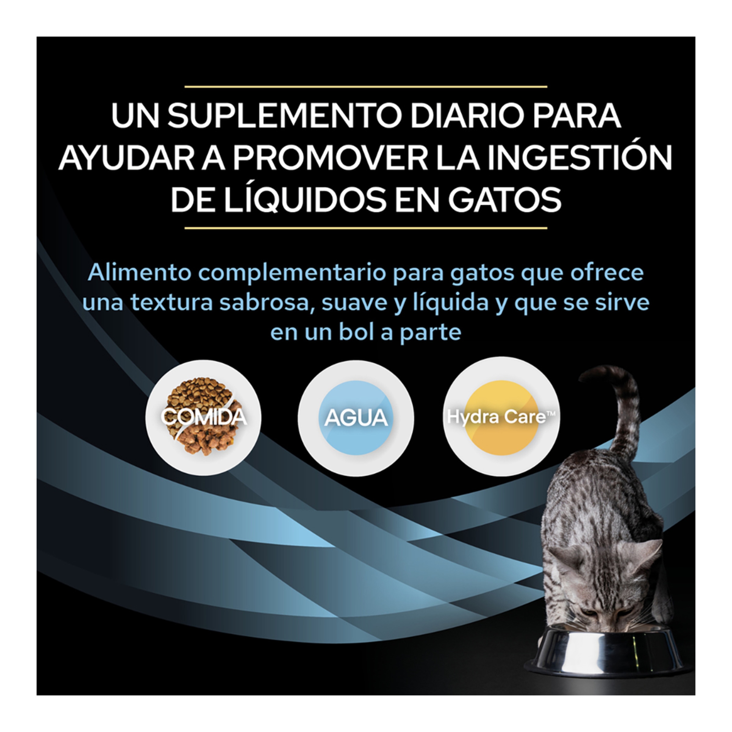 Suplemento alimenticio para gatos adultos Purina Pro Plan Hydra Care pollo 10 sobres 3
