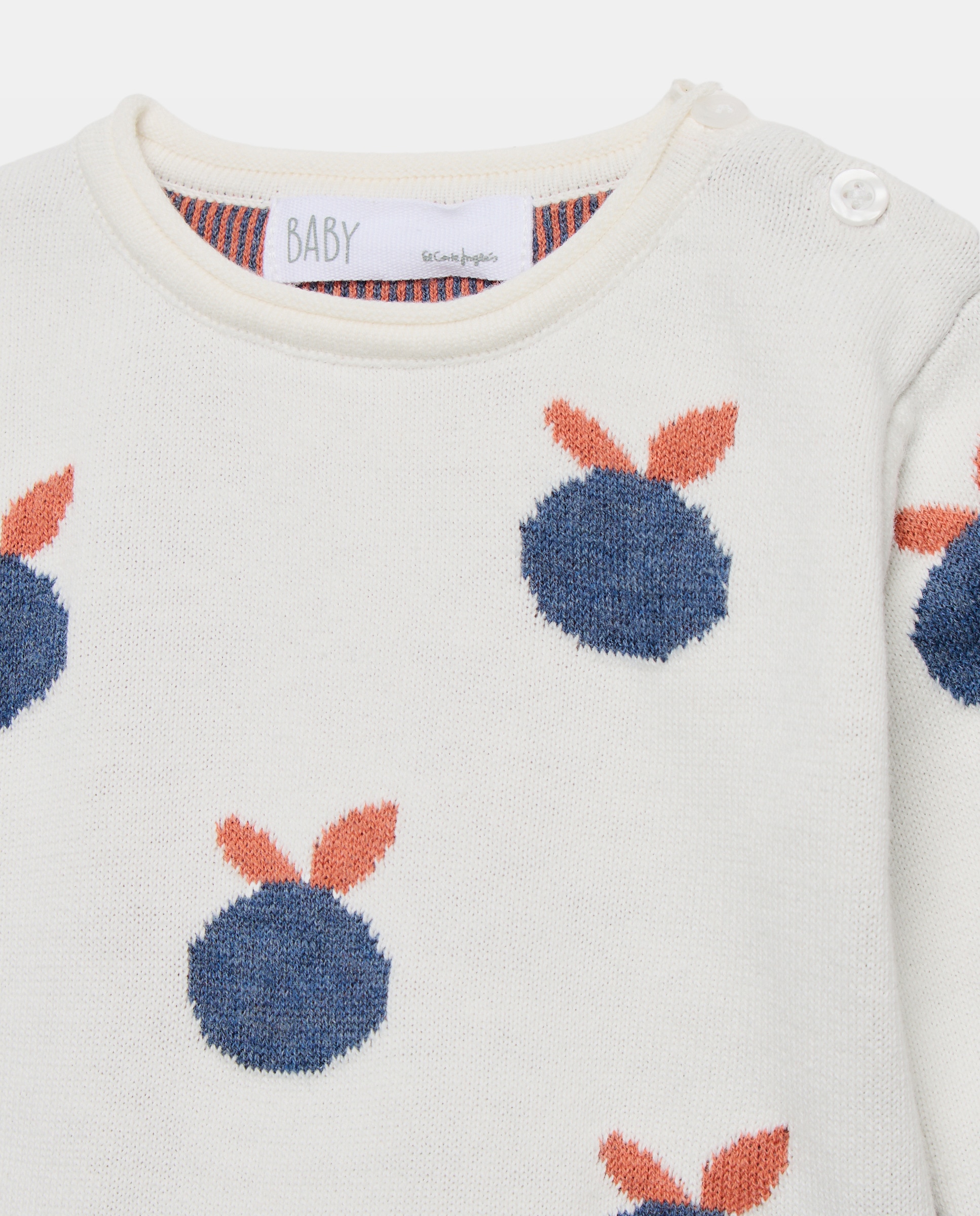 Conjunto de Malha Fina de Bebé com Jacquard Baby El Corte Inglés Azul-4