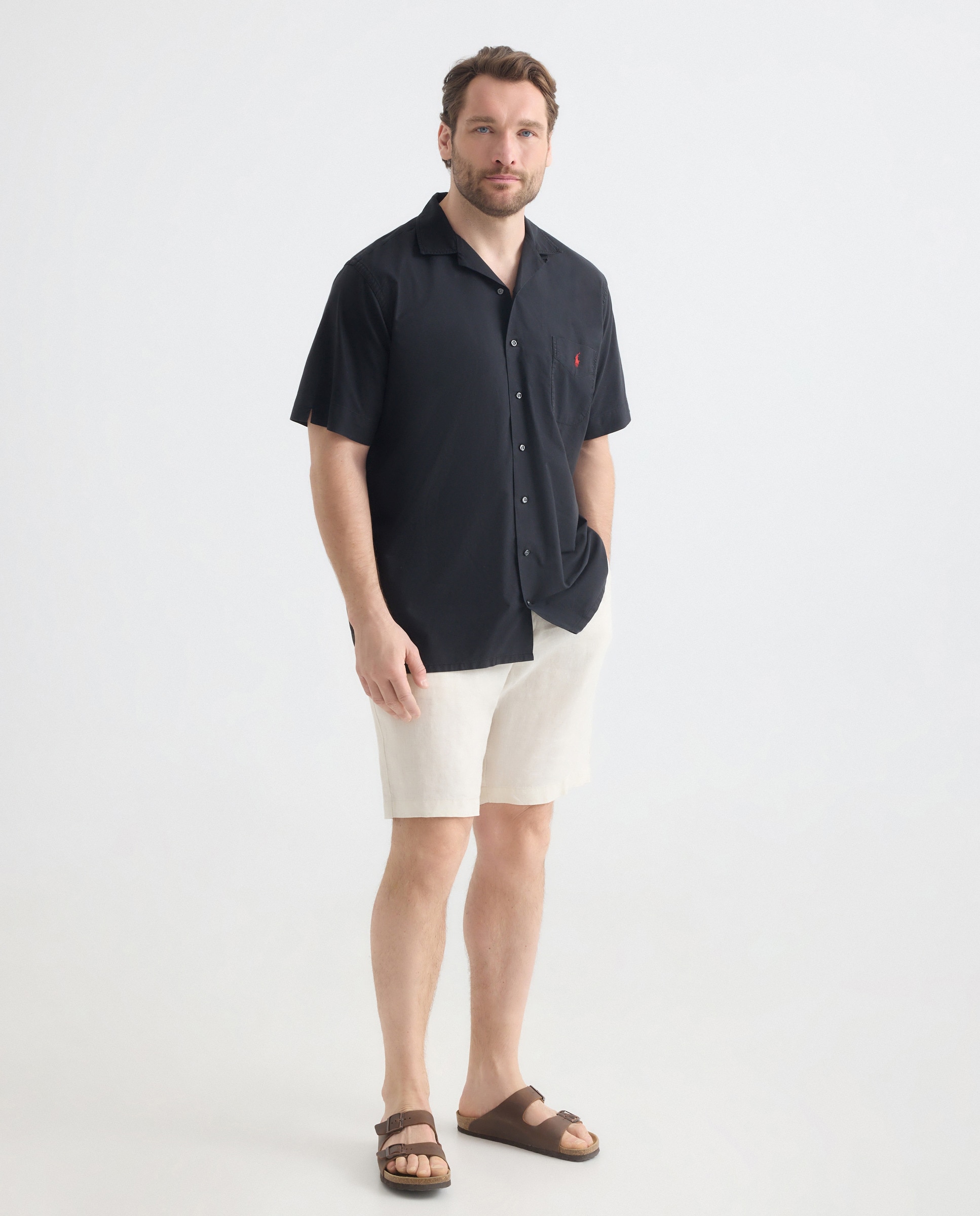Imagem 0 de Camisa Oxford de Manga Curta Tamanhos Grandes