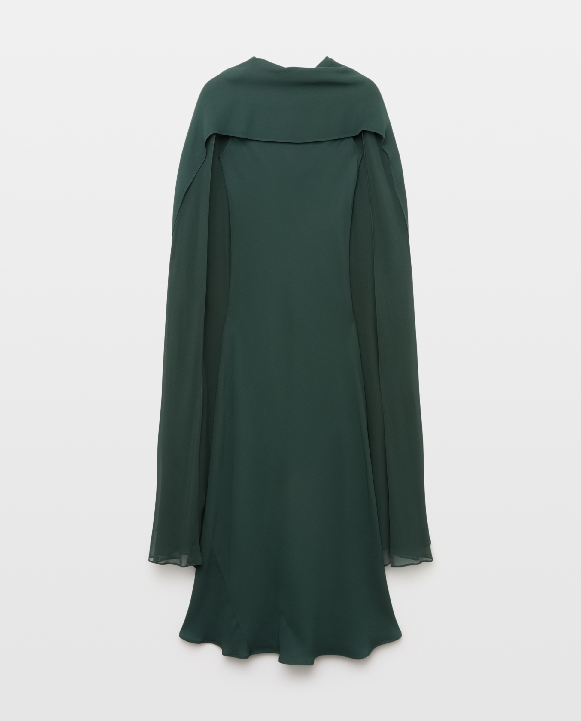 Imagem 0 de Vestido Comprido sem Mangas e com Capa Assimétrica