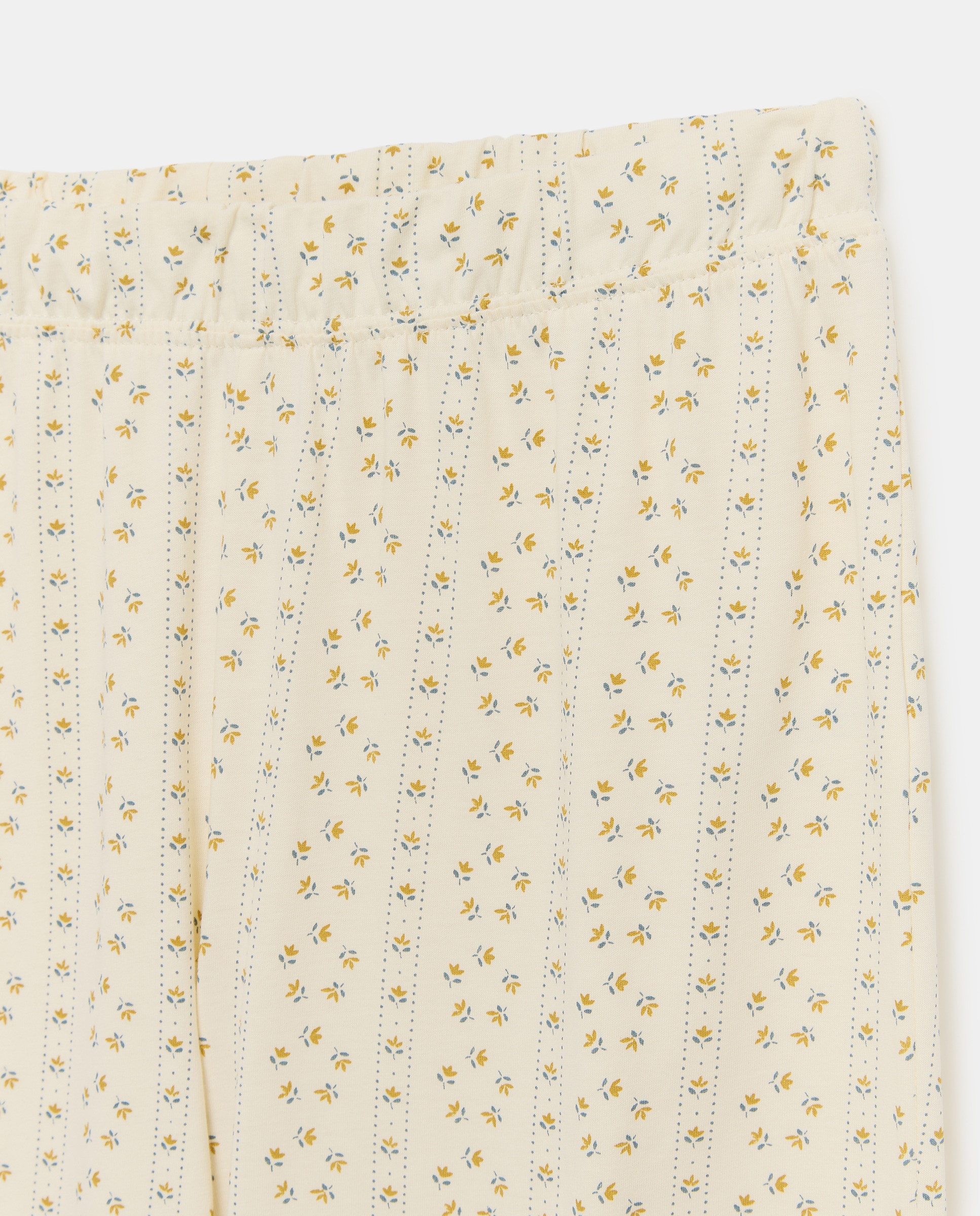 Pijama mujer algodón volante estampado Blanco roto-4