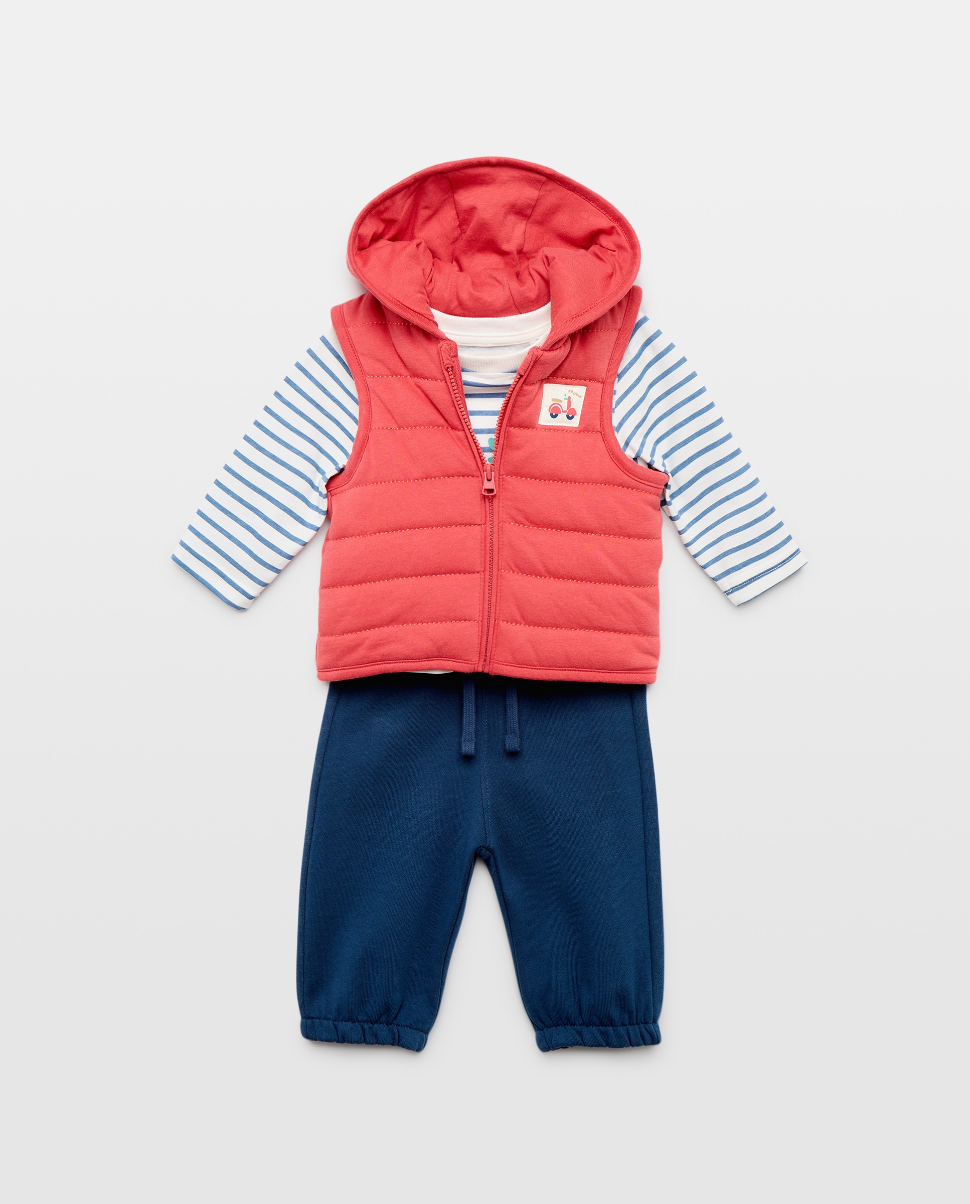 Conjunto de bebé 3 piezas largo con chaleco - Baby El Corte Inglés - 600 Rojo 600 Rojo-1