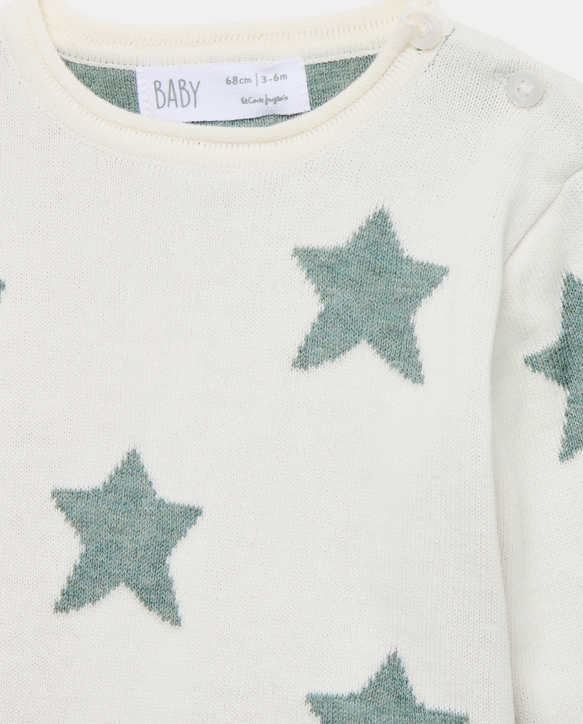 Conjunto de Malha Fina de Bebé com Jacquard Baby El Corte Inglés Verde-4