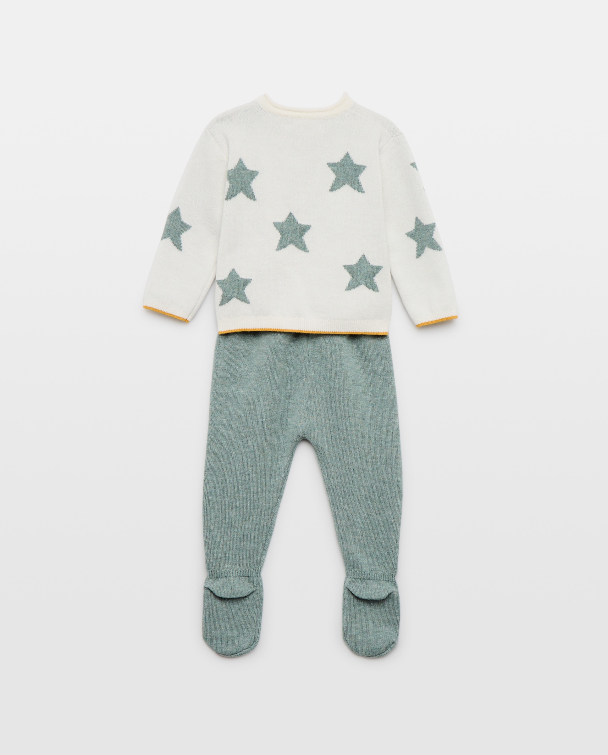 Conjunto de Malha Fina de Bebé com Jacquard Baby El Corte Inglés Verde-2
