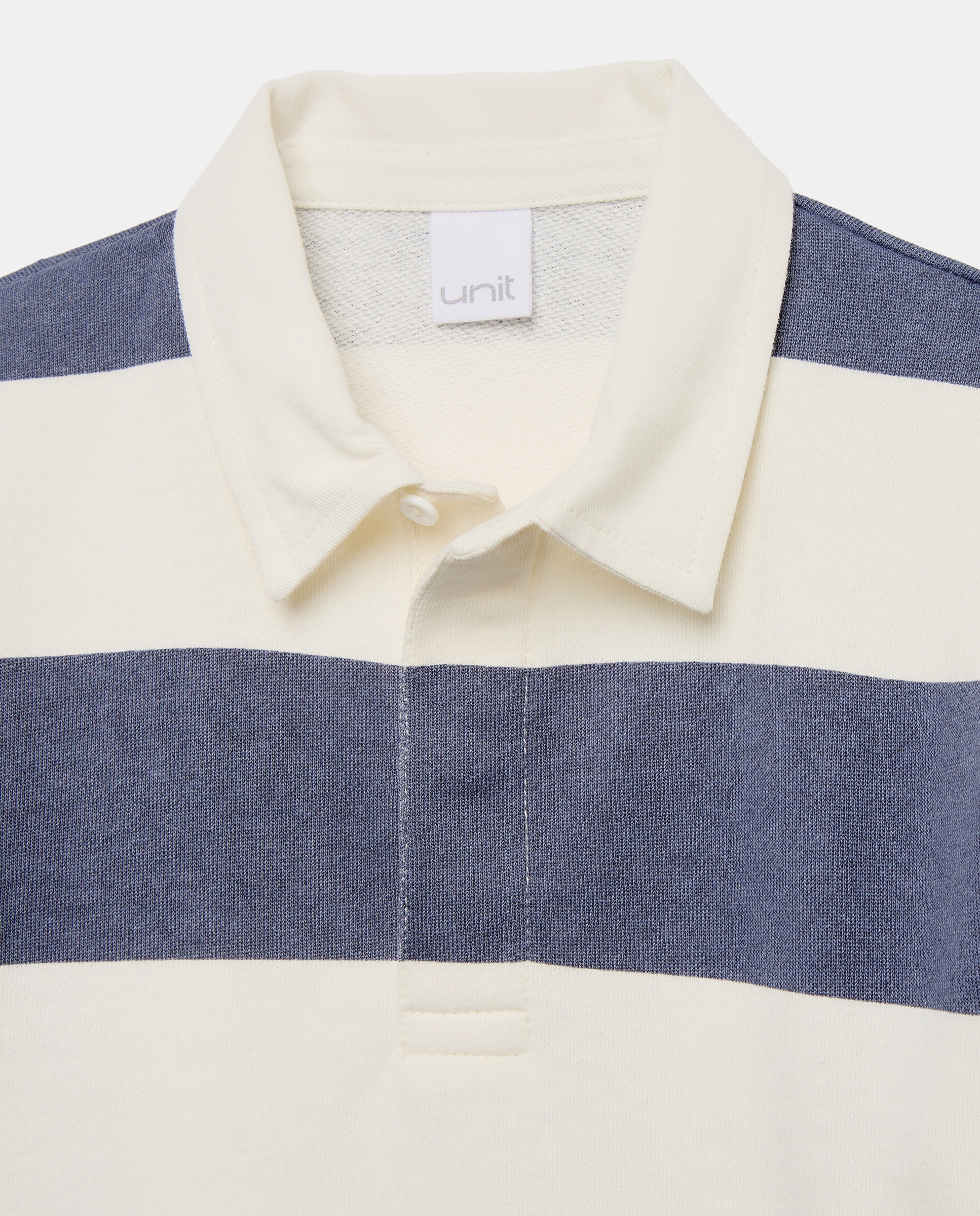 Sudadera de niño cuello polo 400 Azul-3