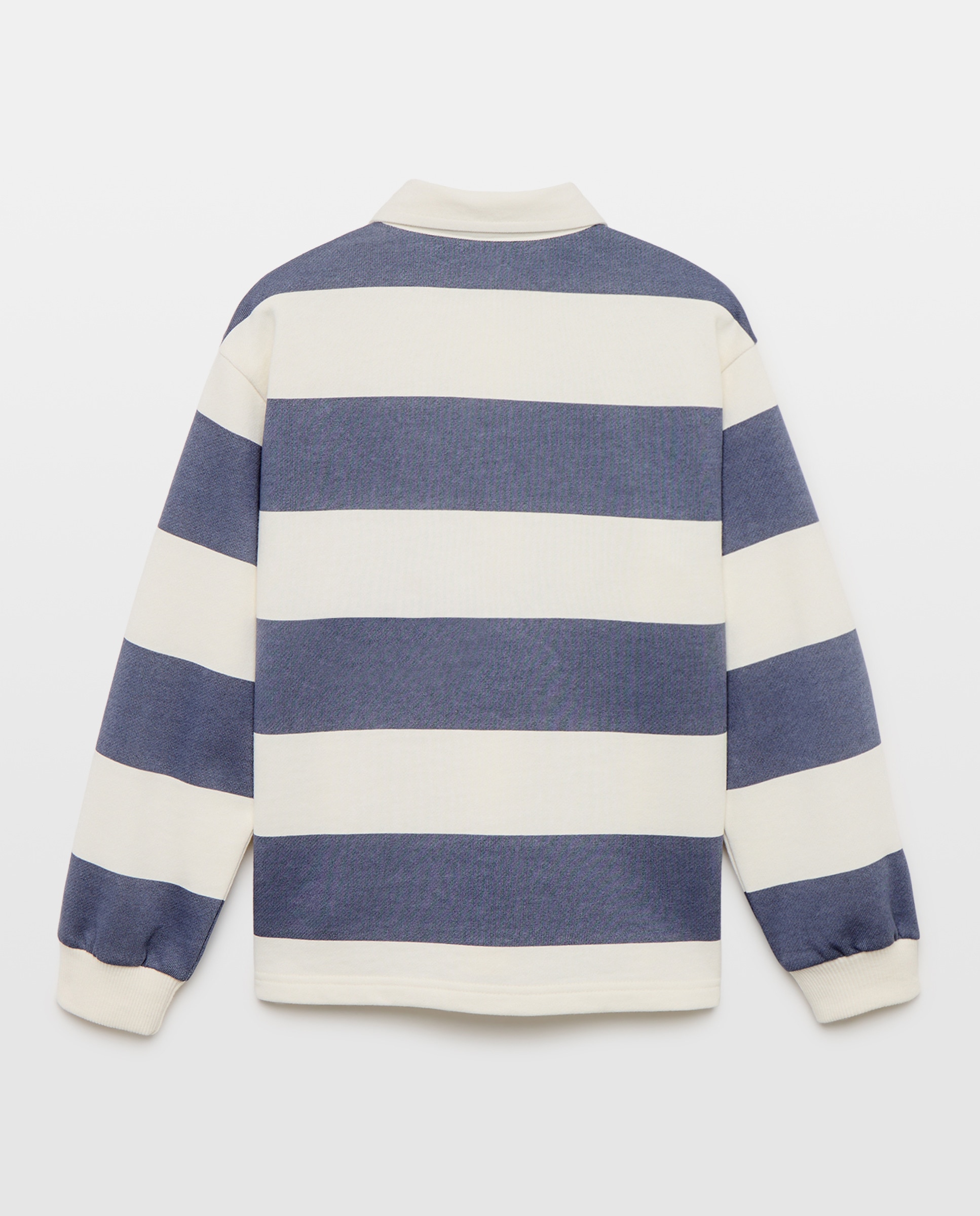 Sudadera de niño cuello polo 400 Azul-2