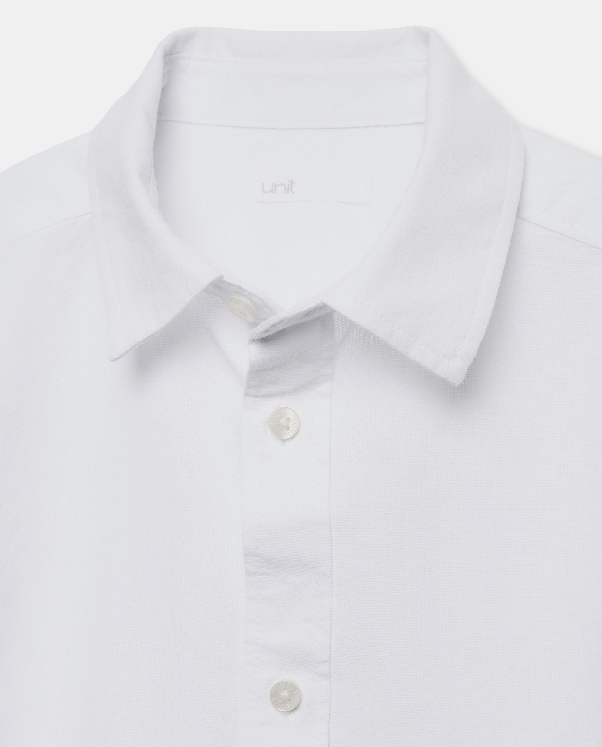 Camisa de niño oxford lisa Blanco-3