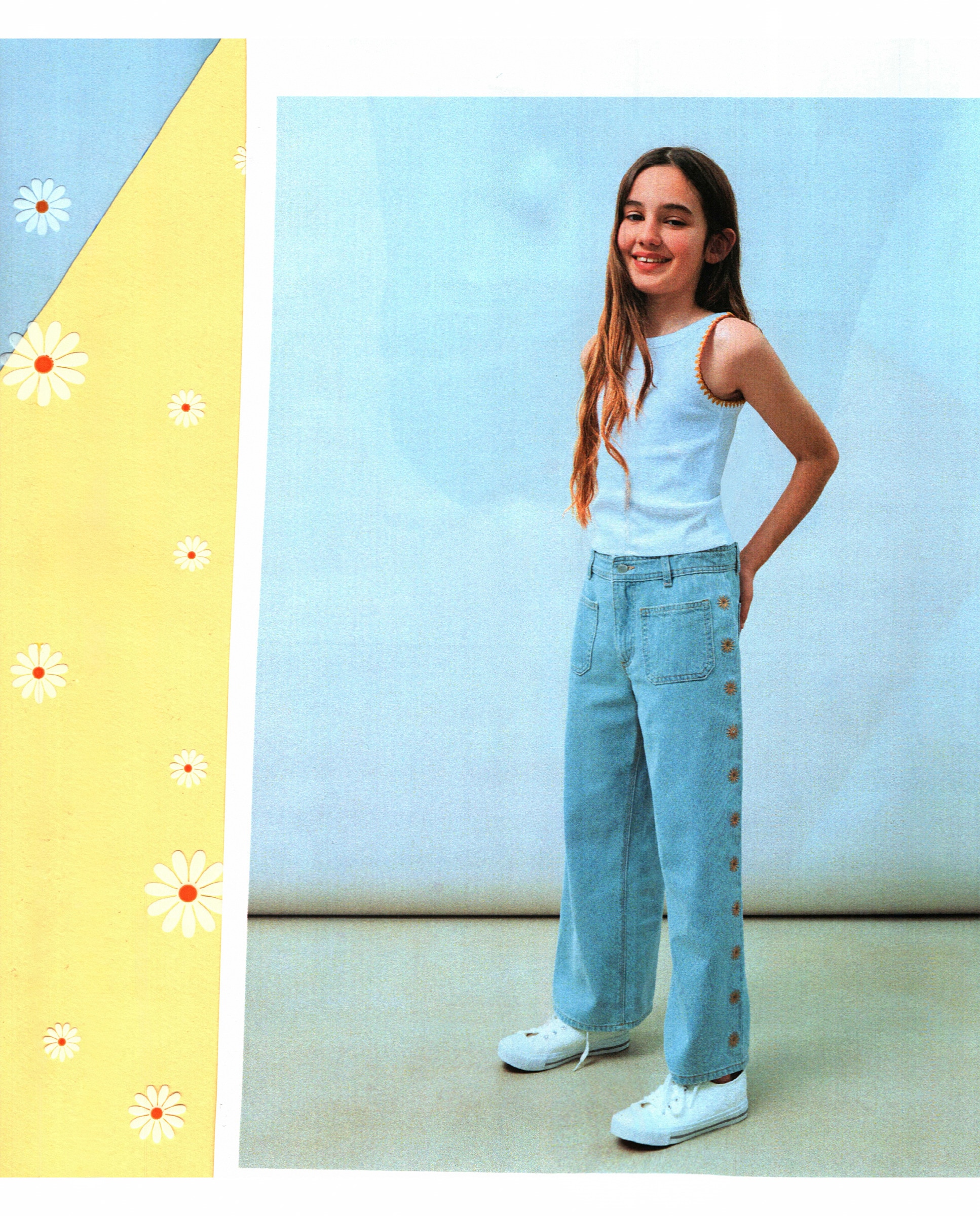 Imagem 0 de Jeans Culotte com Bordados
