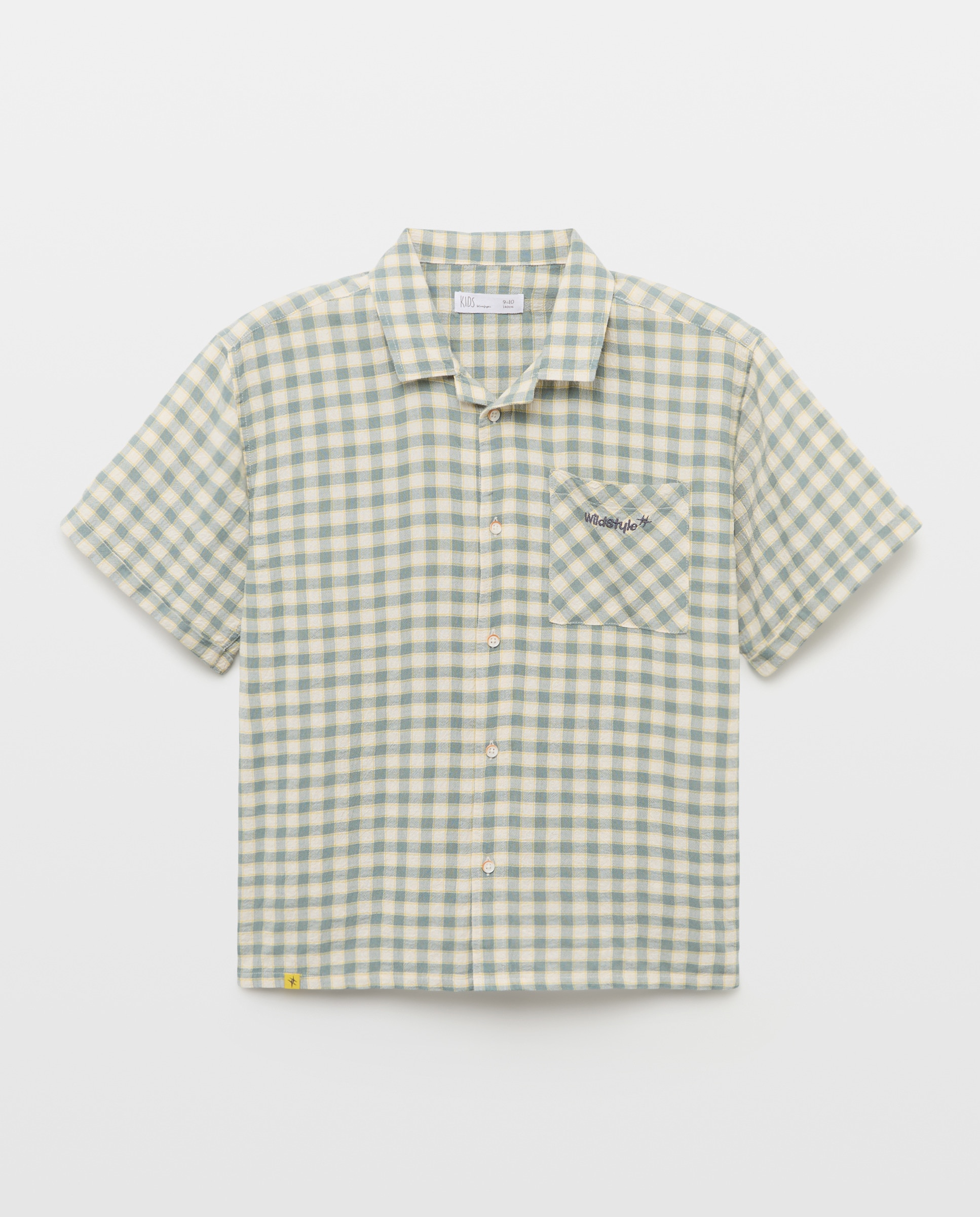 Camisa em Tecido aos Quadrados com Manga Comprida Kids El Corte Inglés Verde-4