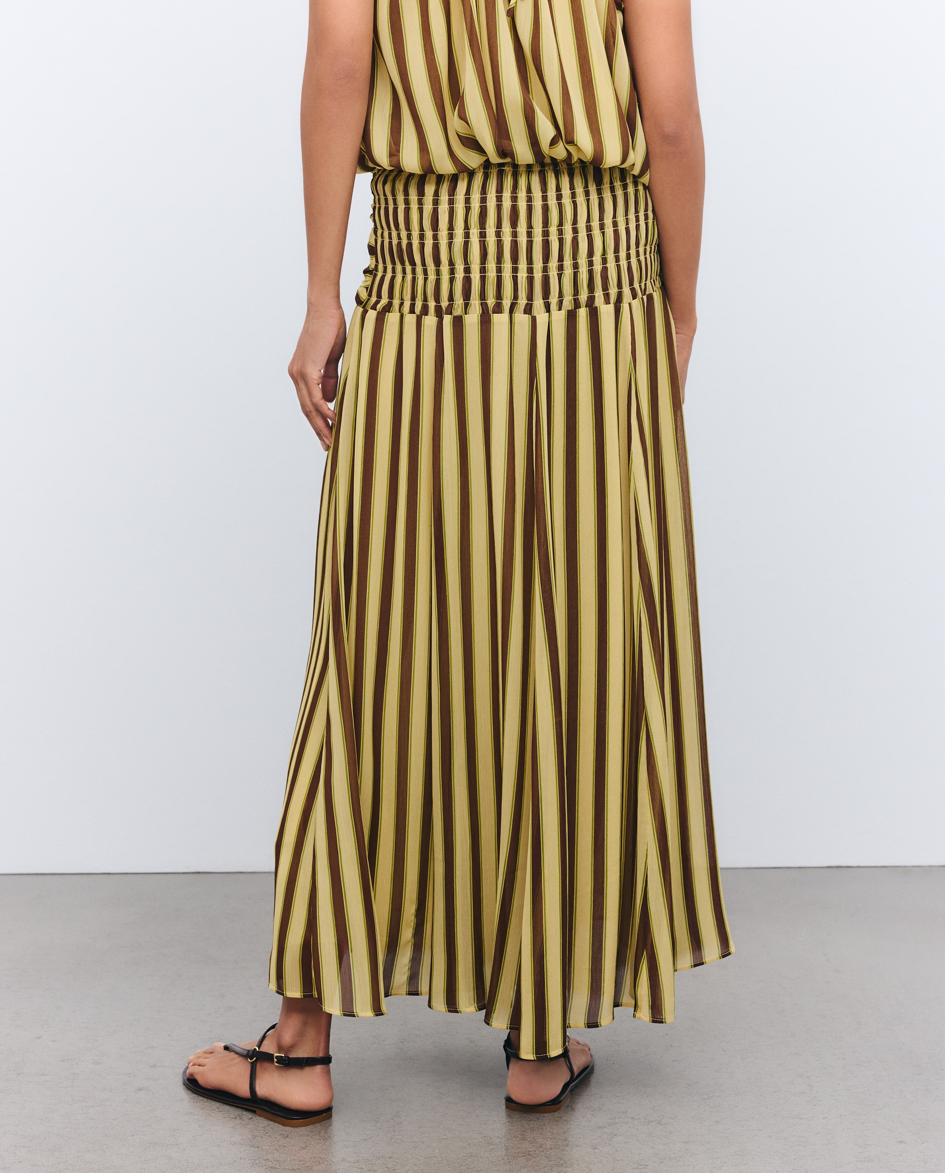 Saia às Riscas Amarelo-3