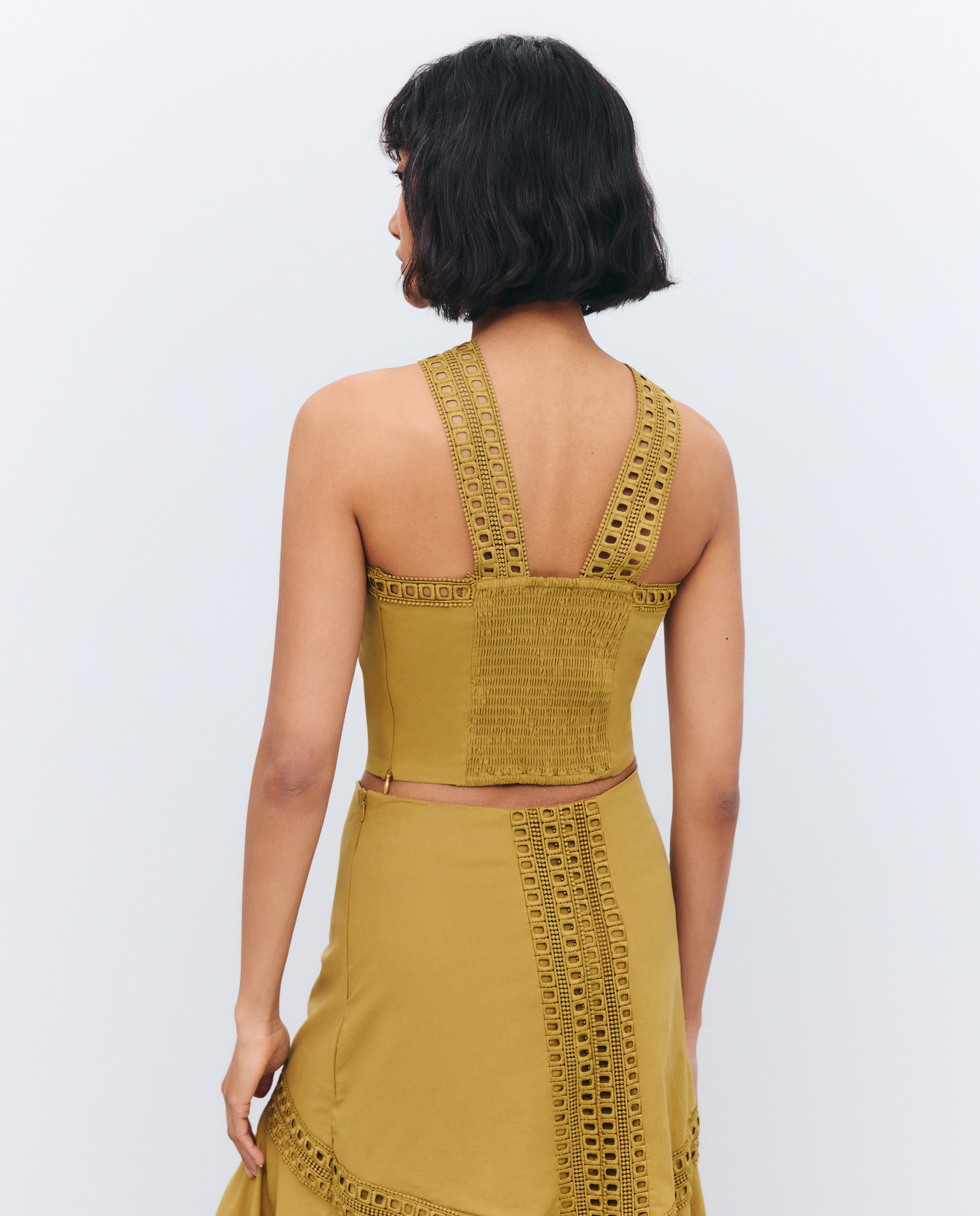 Top com Decote Quadrado Verde-3