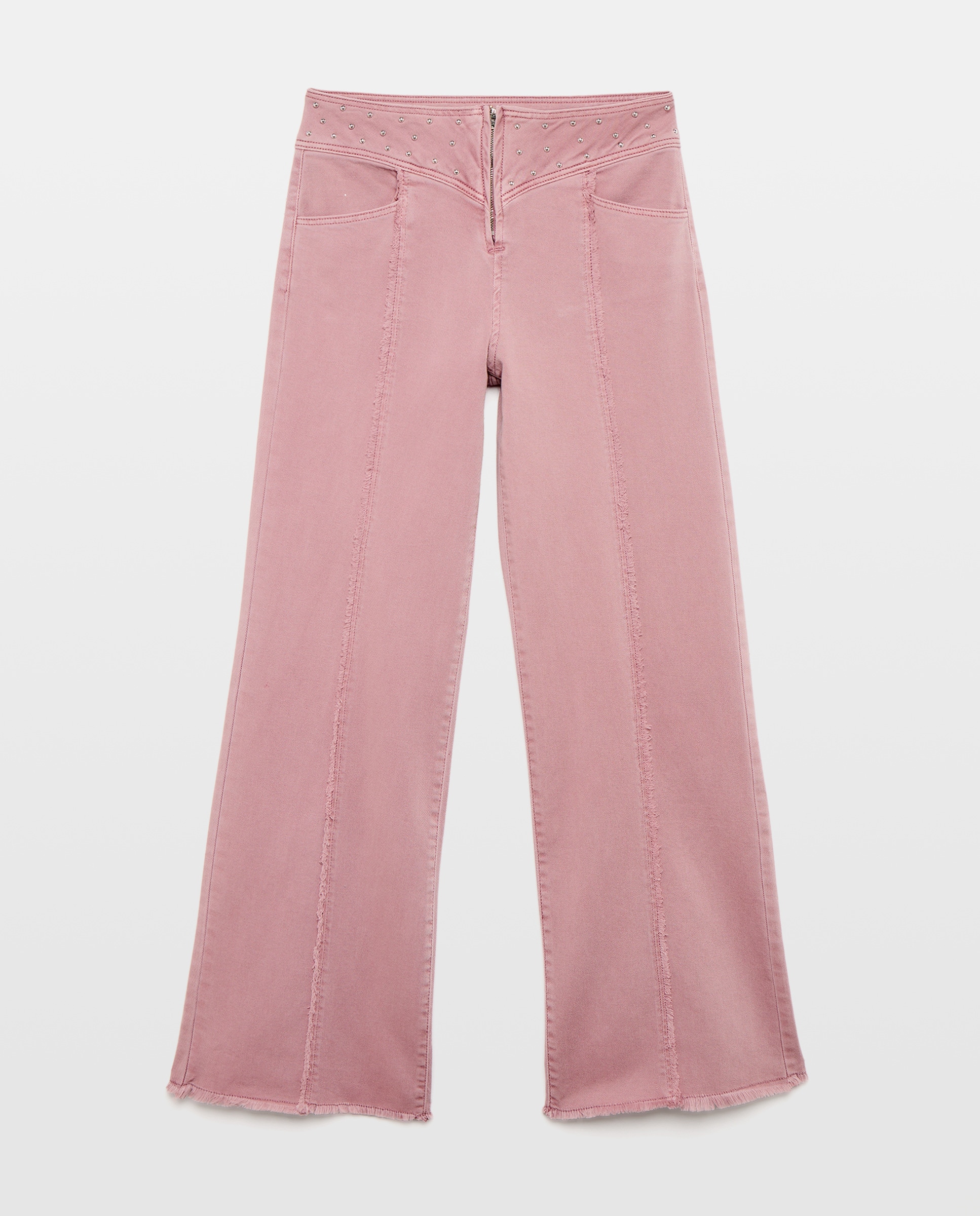 Imagem 0 de Calças Wide Leg Yoke com Tachas