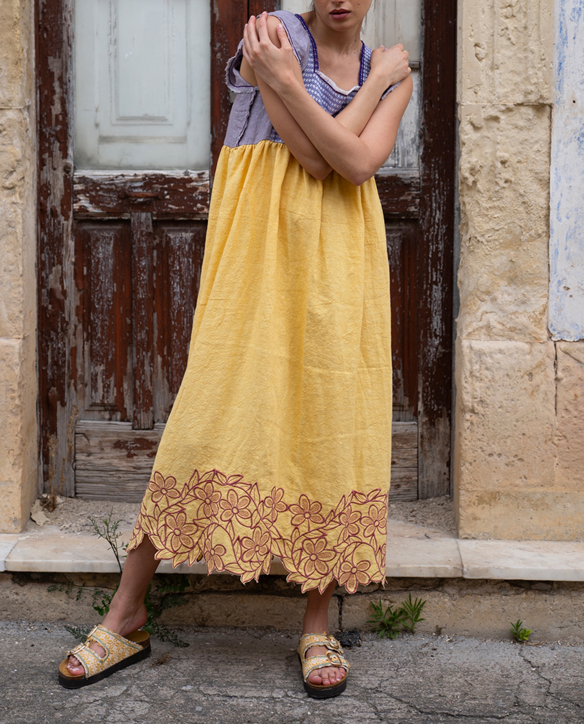 Vestido Midi Aloe Jilly Amarelo-6